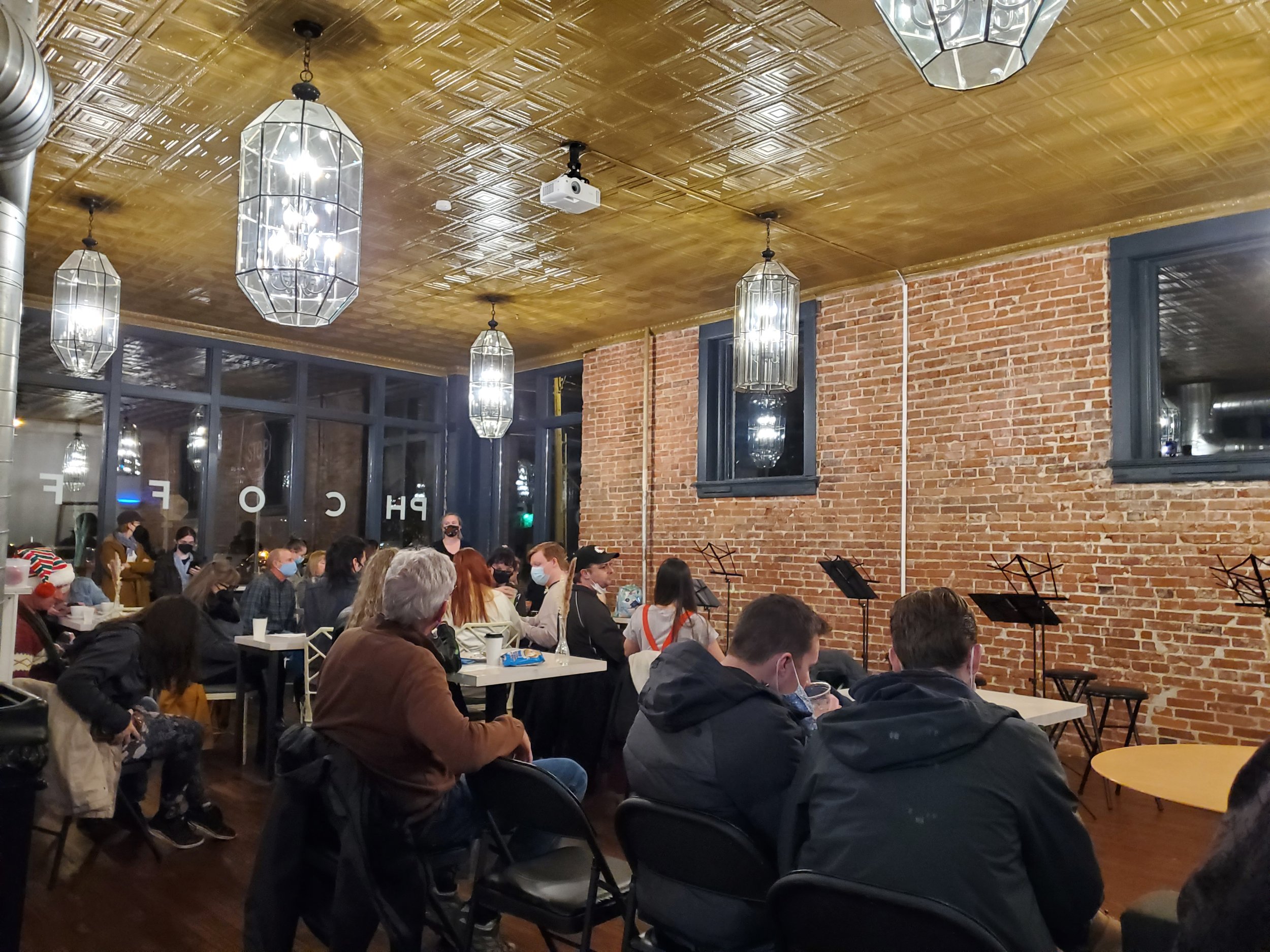The crowd before a KC Public Theatre Lab reading of Heirlooms.