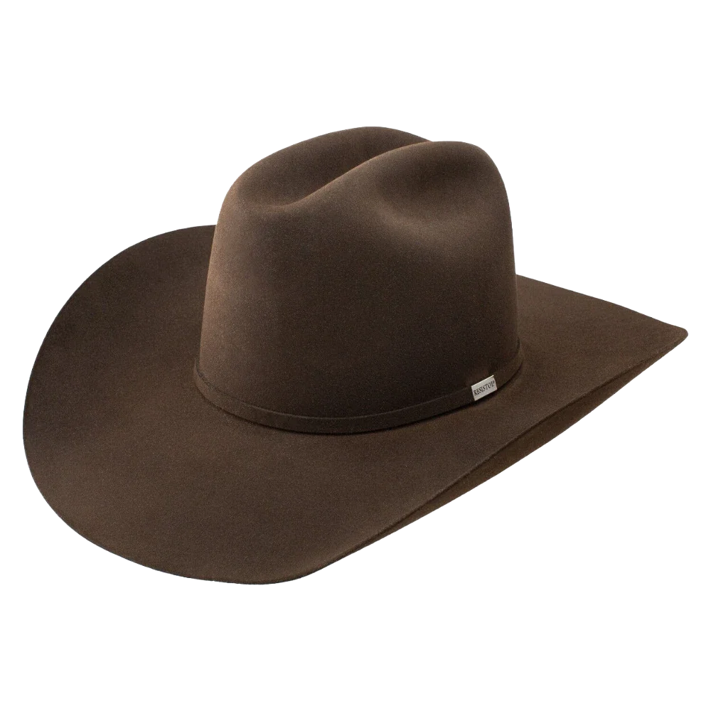 Resistol Five Star Chocolate Brown Felt Western Hat