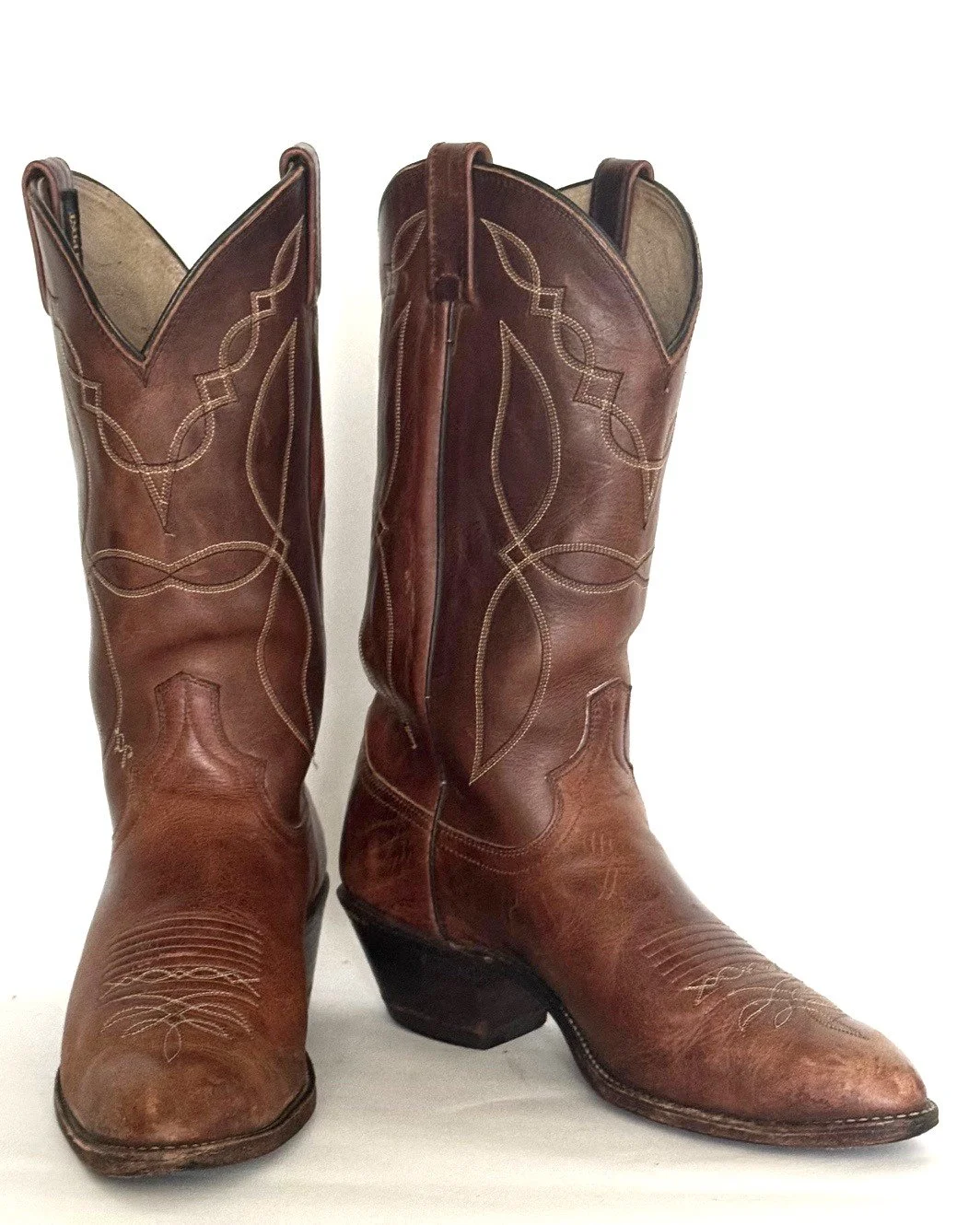 Dan Post Cowboy Boots Men’s Size 11 D Brown Leather Western Classic Round Toe