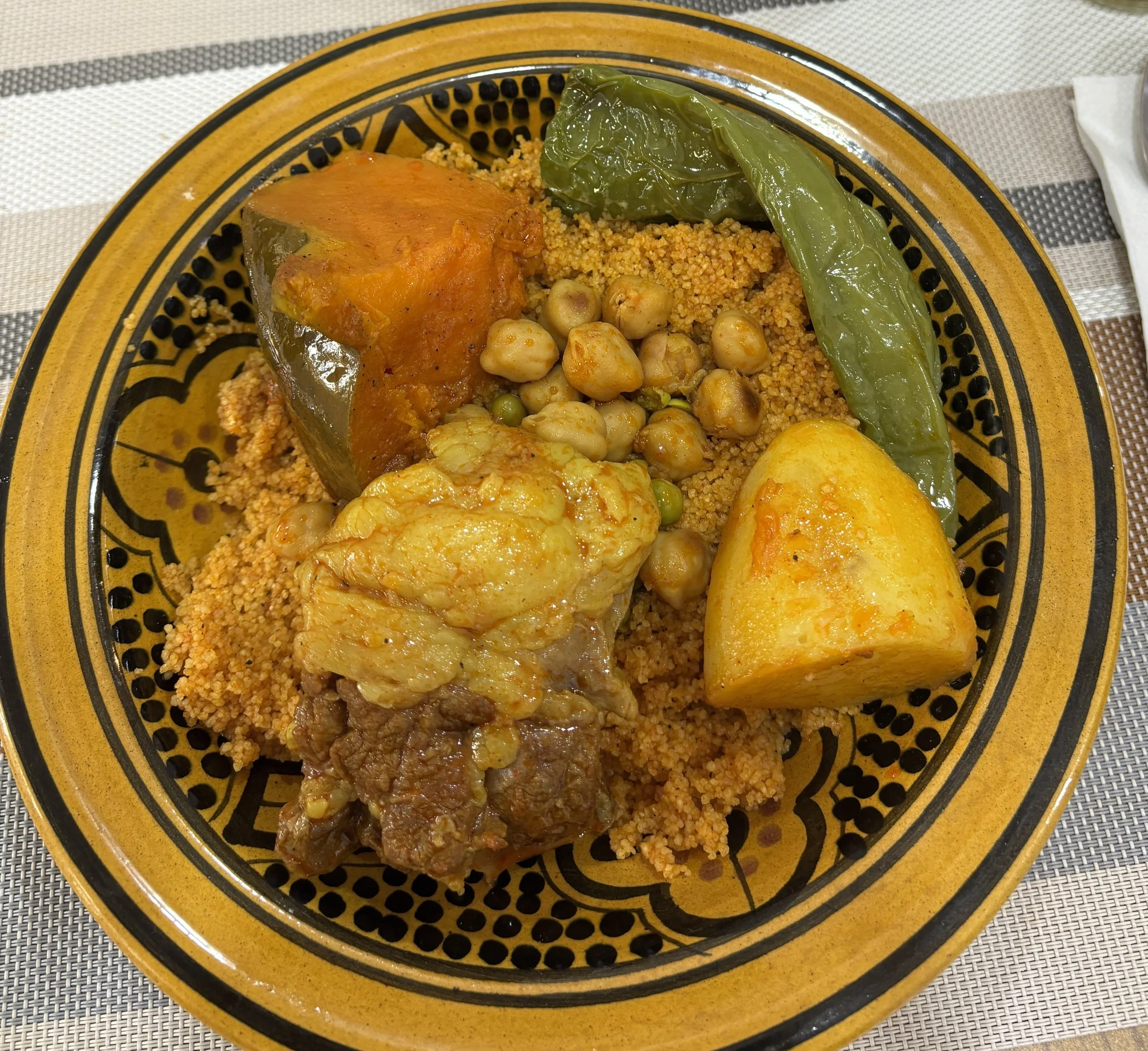 beef and couscous traditional home cooking