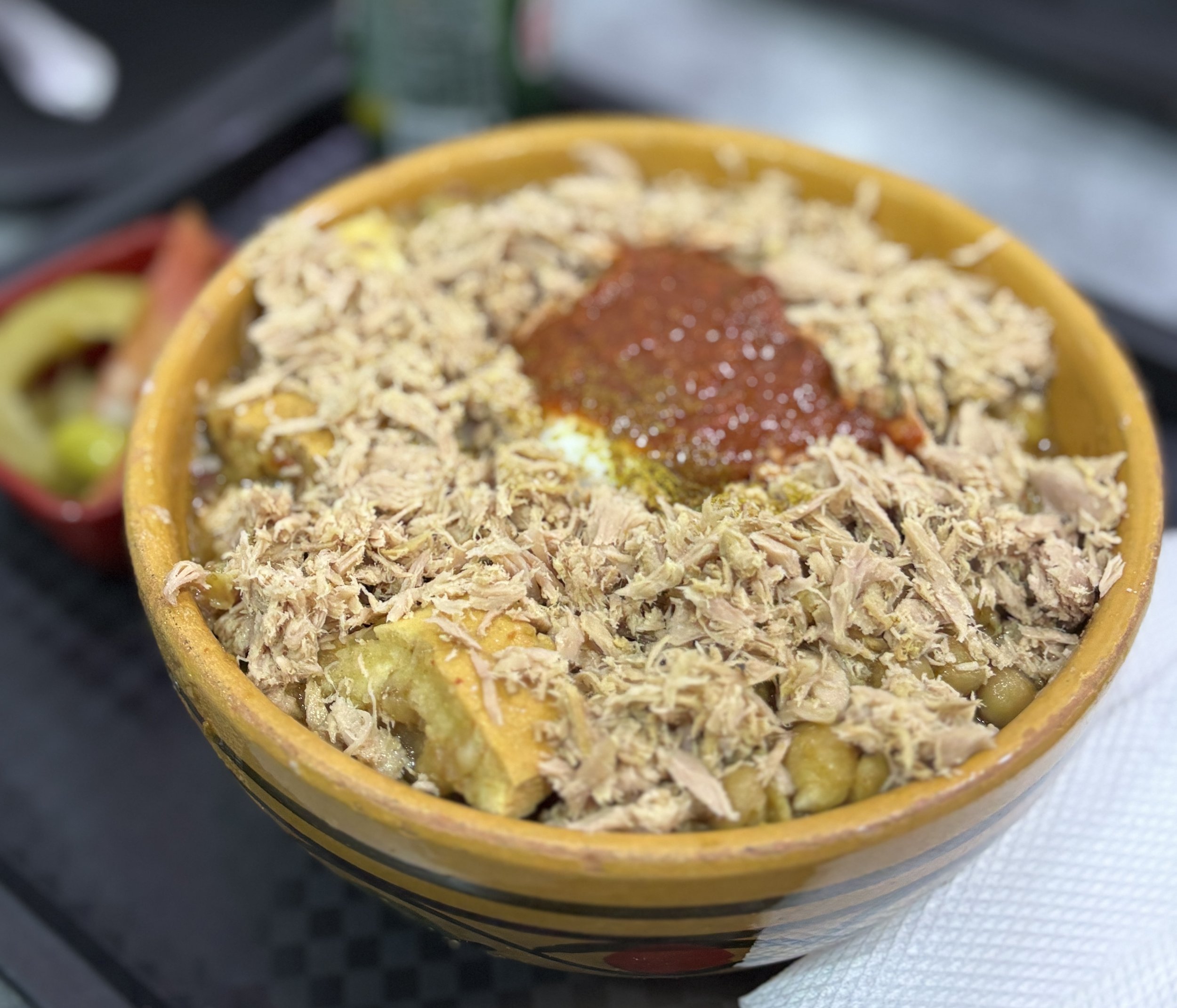 Labiabi with tuna and harissa