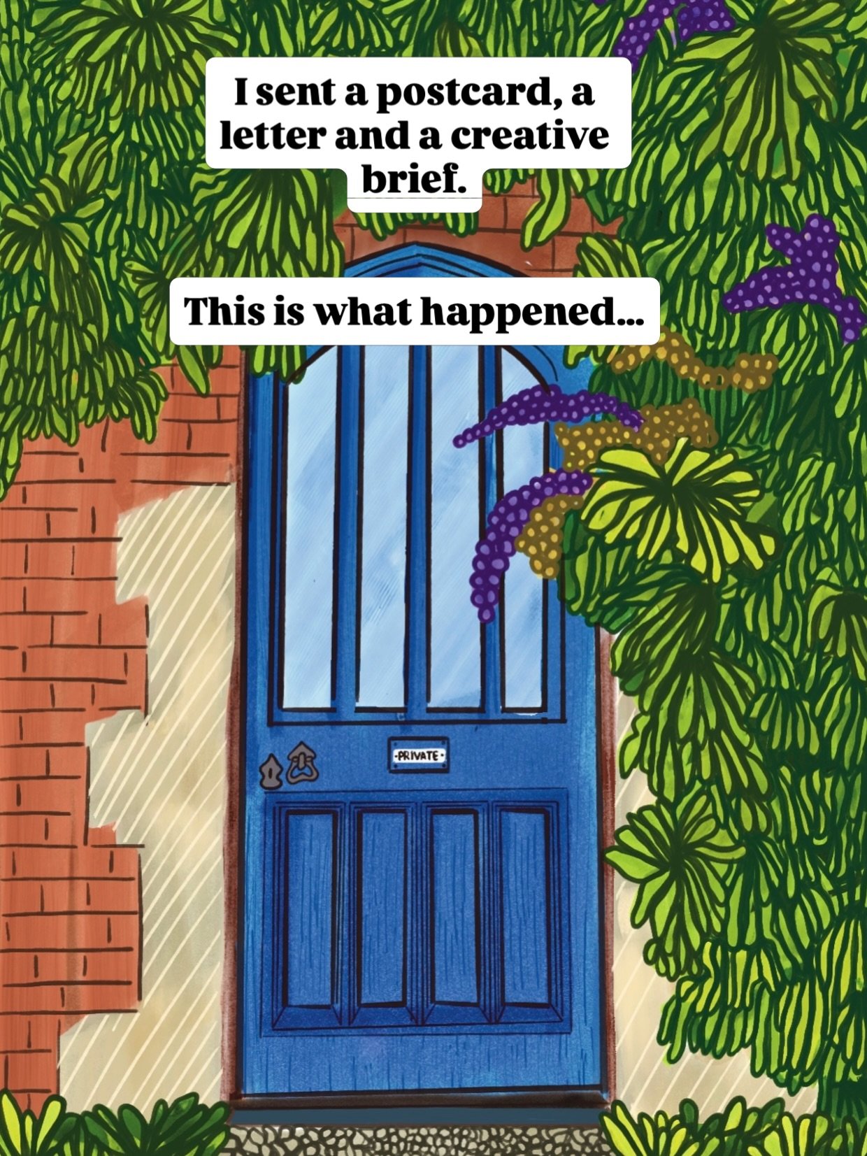 Last month I mailed people in 14 cities around the world a postcard with my illustration, a personal letter &amp; a creative brief. And this is what happened &hearts;️🥹

The theme was doors: opening them, closing them, the ones we&rsquo;re afraid to