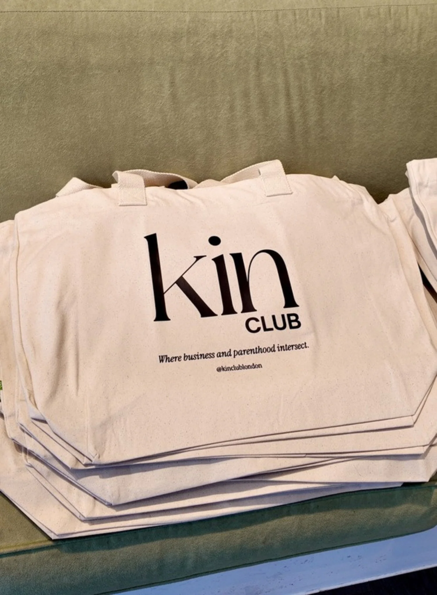 Kin Club tote bags