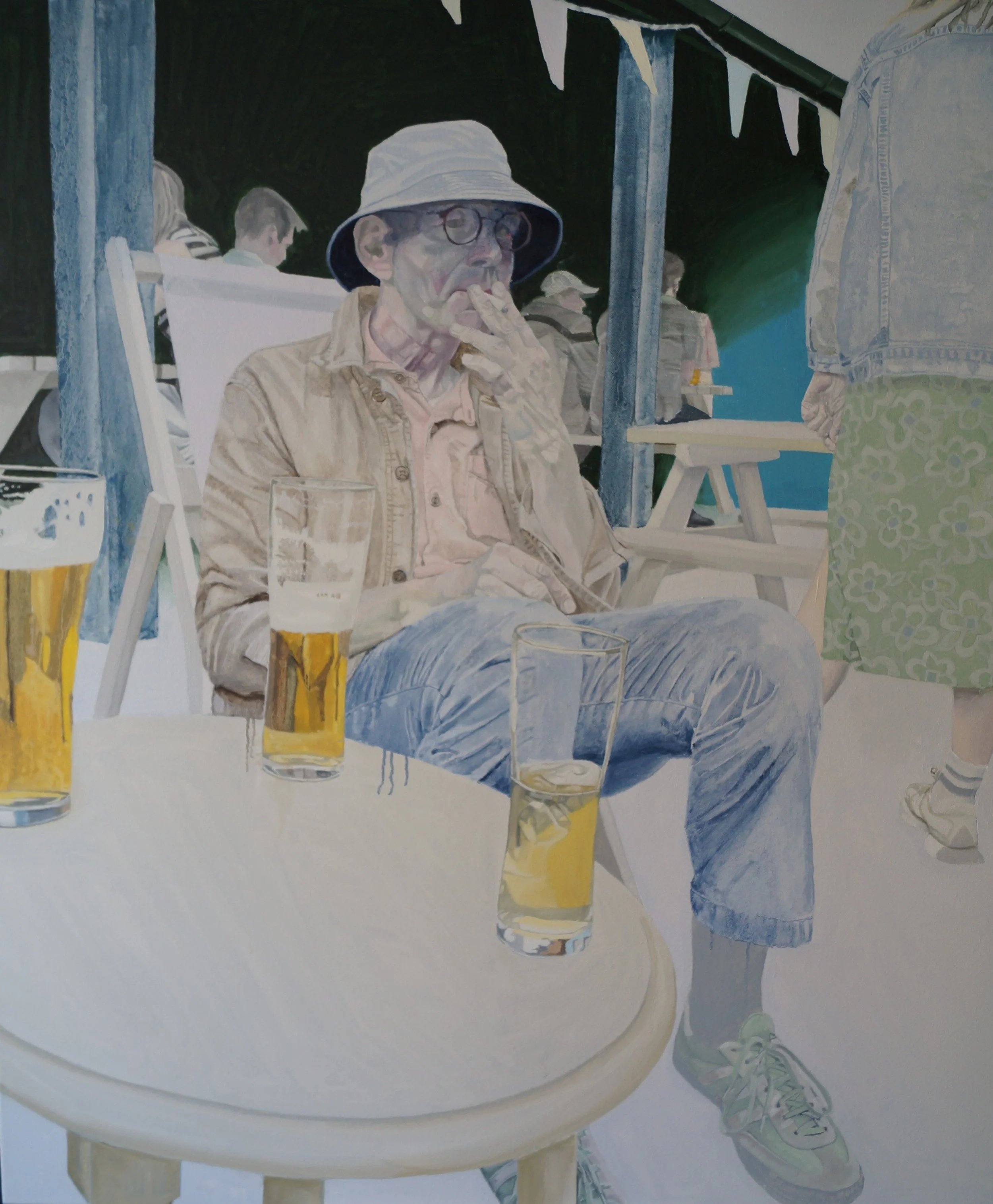 Smoking (1), Oil paint on canvas – 120x100x2cm (November 2025)