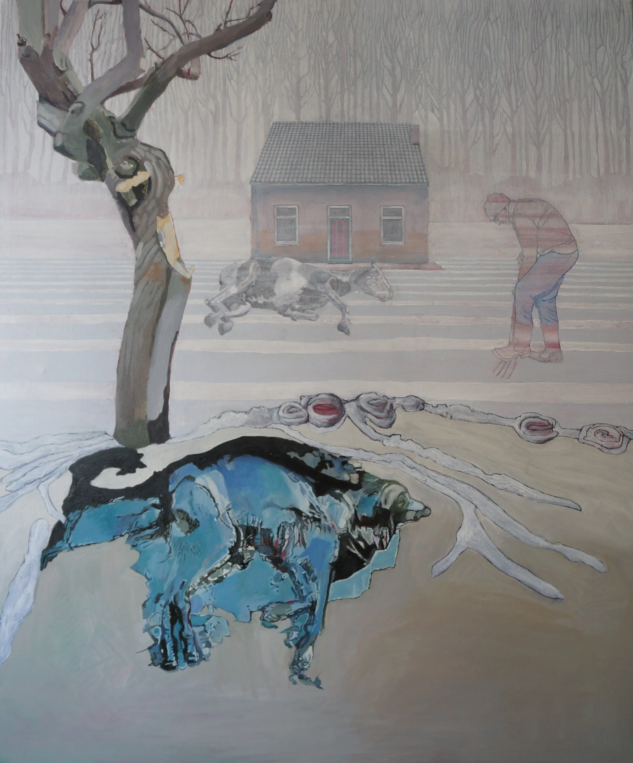 Dream, Acrylic and oil paint on canvas – 120x100x3.7cm (Sept 2024)