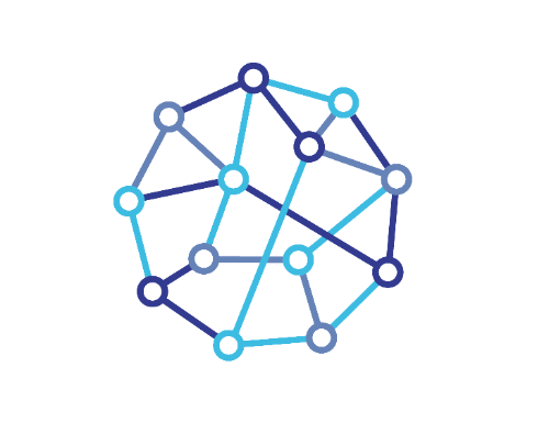 A digital illustration of a molecular structure with interconnected nodes and lines, representing a network or chemical compound.