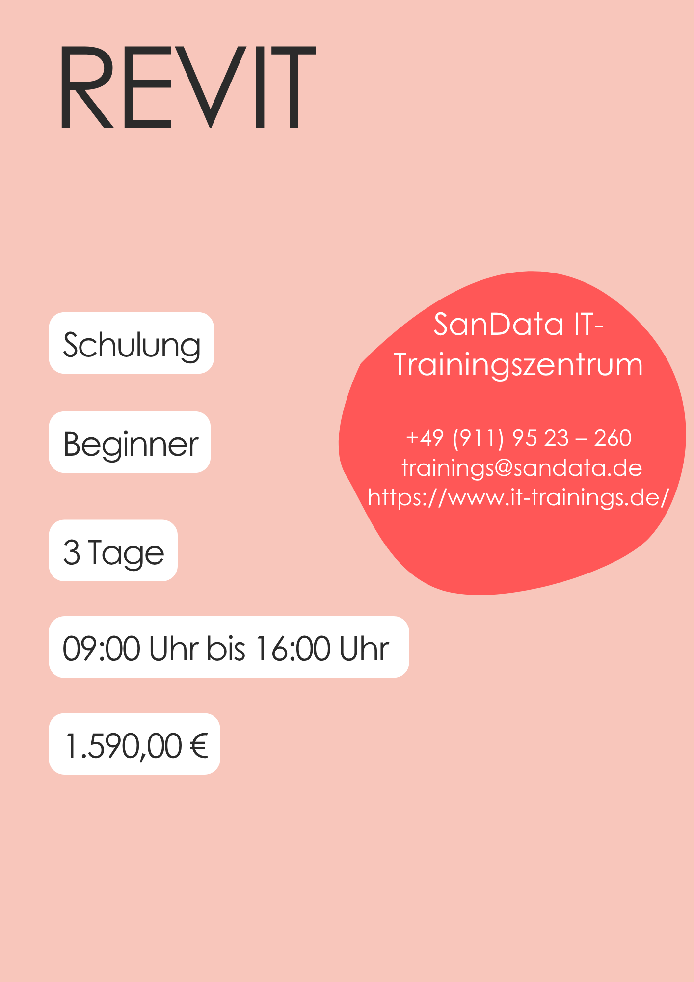 SanData IT-Trainingszentrum | Revit Architecture - Grundkurs