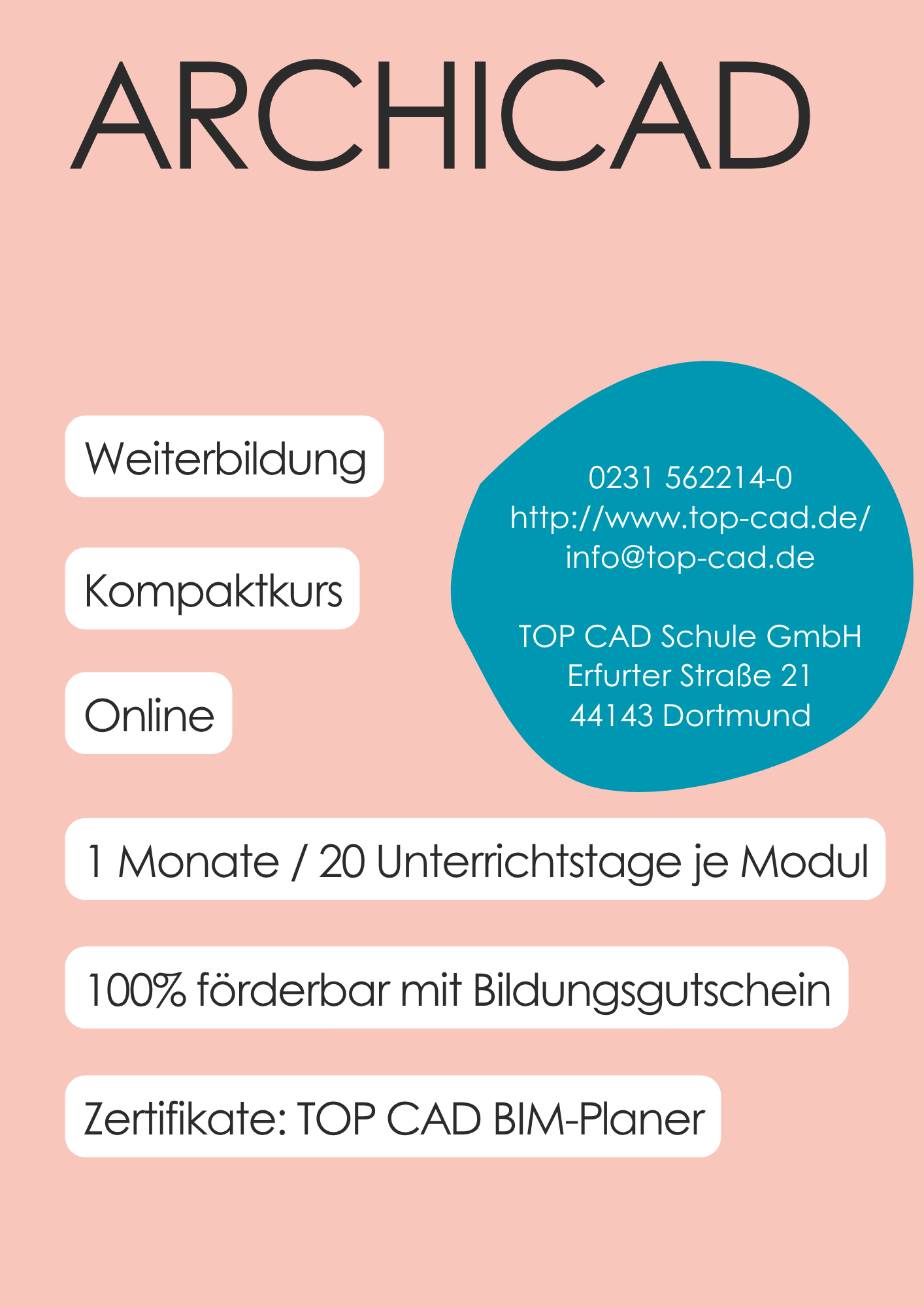 TOP CAD Schule | Archicad Mit BIM-Planer Zertifikat