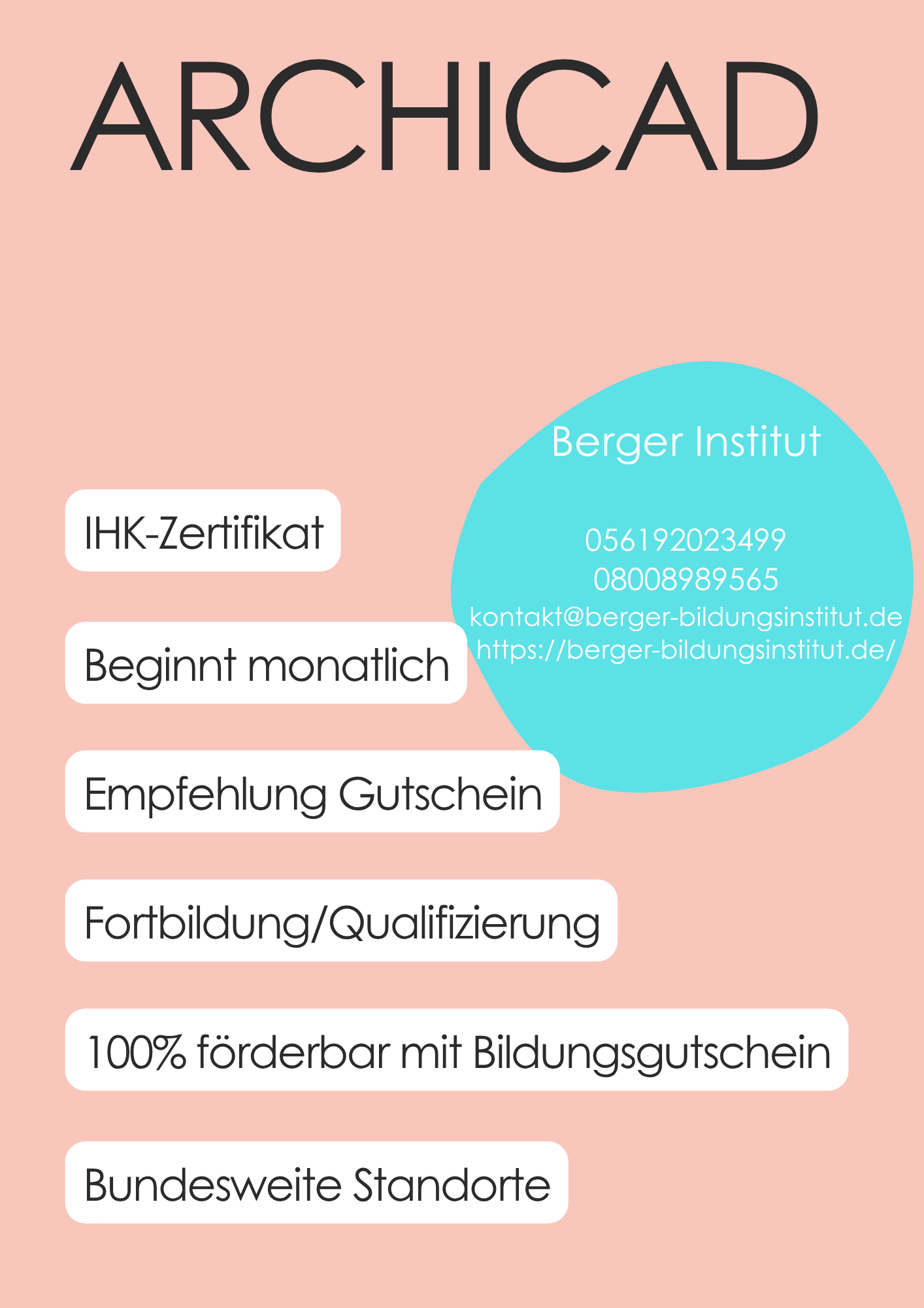 Berger Institut | ArchiCAD: Dein Fundament für professionelle Bauplanung.