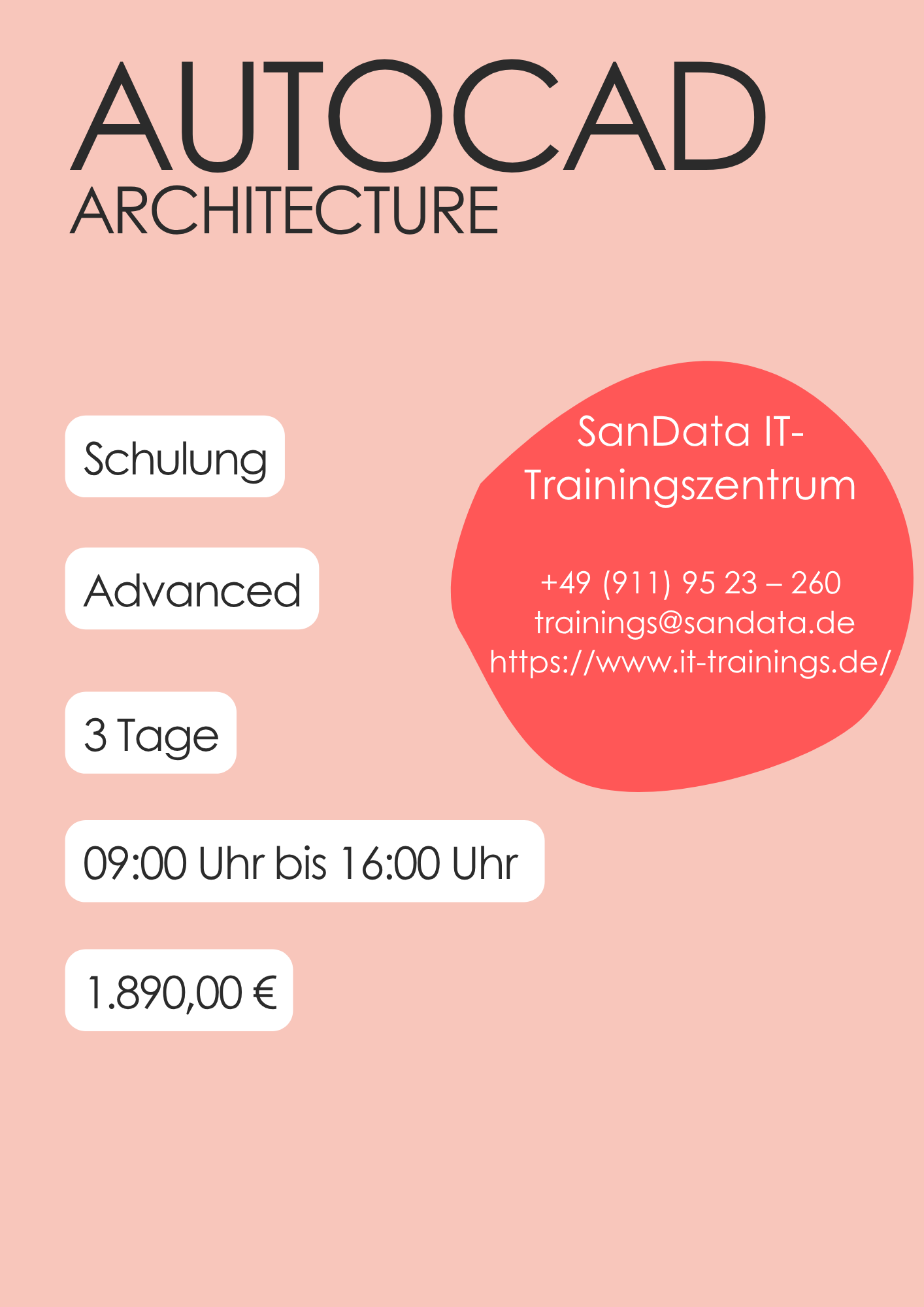 SanData IT-Trainingszentrum | AutoCAD Architecture (ADT) - Einführung