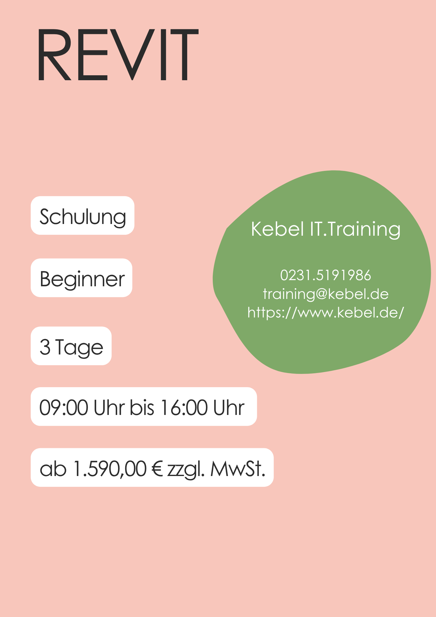 Kebe IT.Trainings | Revit Kurs oder Revit Schulung: die Grundlagen