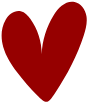 Red heart on black background