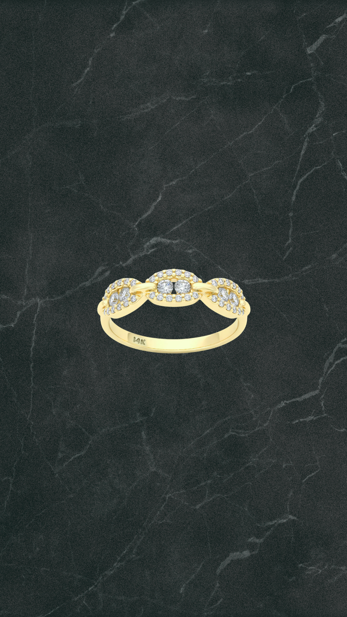 Link Diamond Ring