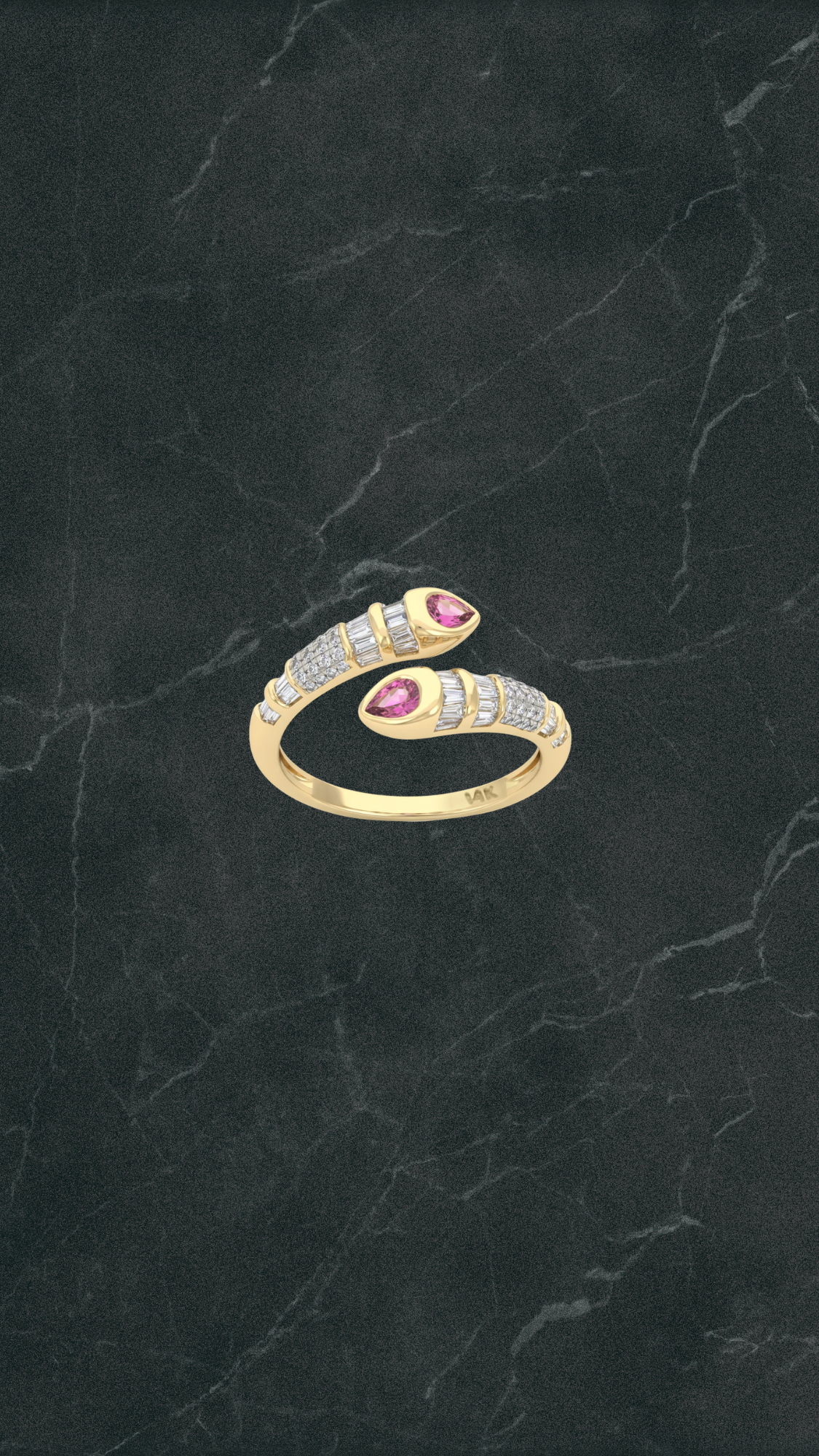 Pink Sapphire Wrap Ring