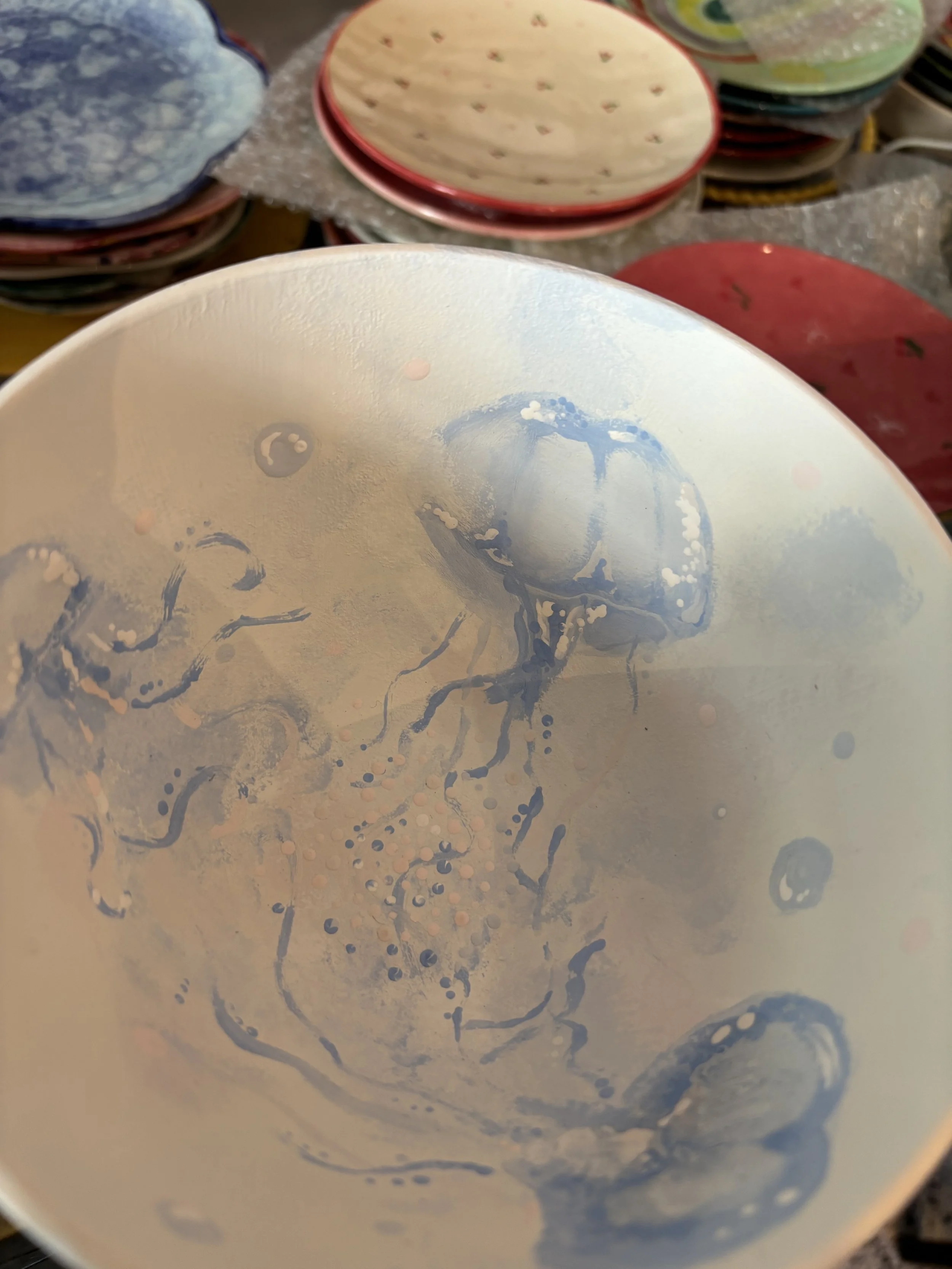 "Blue jellyfish" - Jellyfish are my favorite animals, because to me, they are the most extraordinary creatures in the deep blue sea. They move through the water with such grace, as tho they represent water itself. 