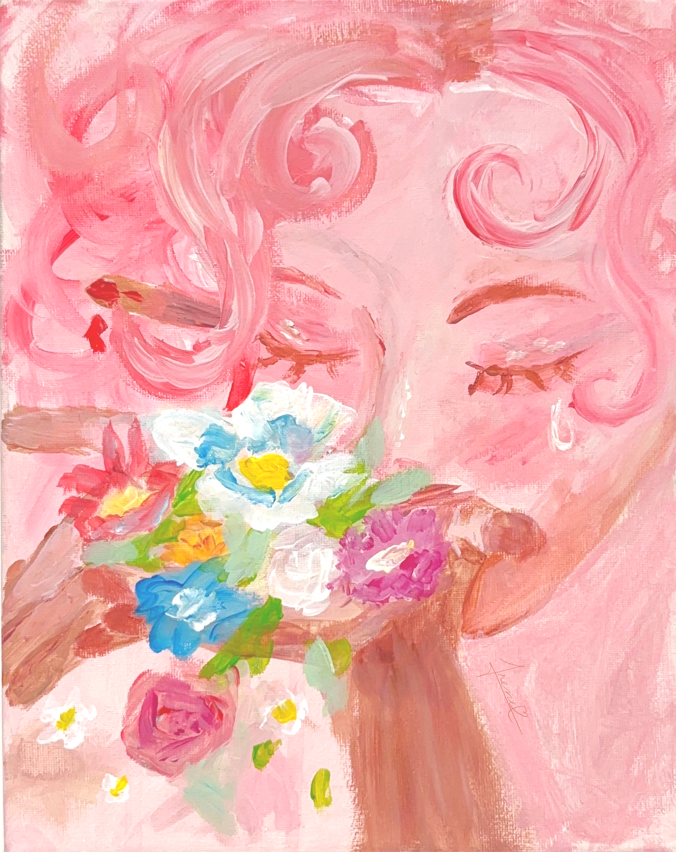 "An Artist in Bloom" 
Acrylic painting, 
19.03.2026