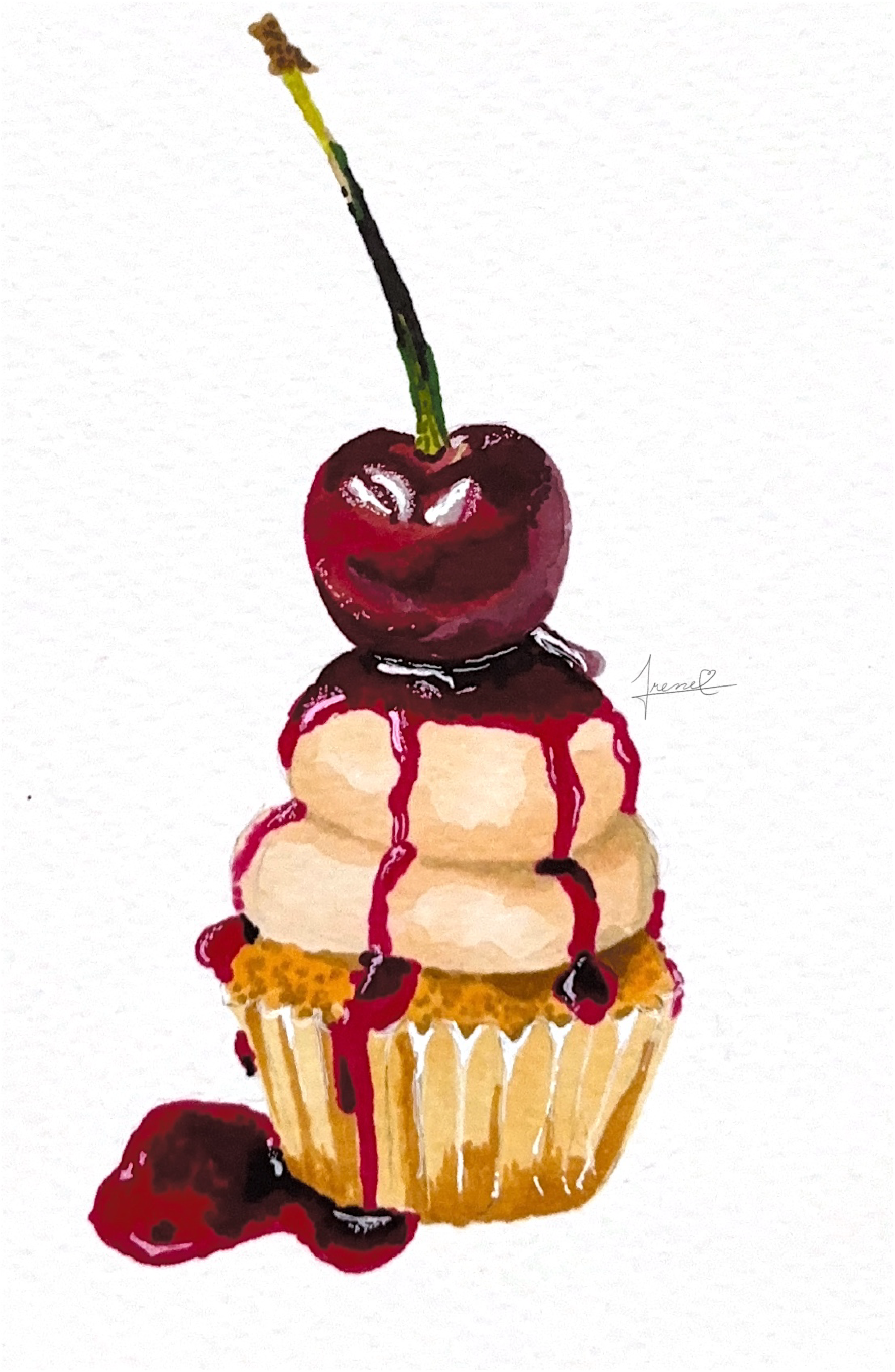 "Still-Life: Cherry Cupcake"
Alcohol marker drawing
17.12.2025