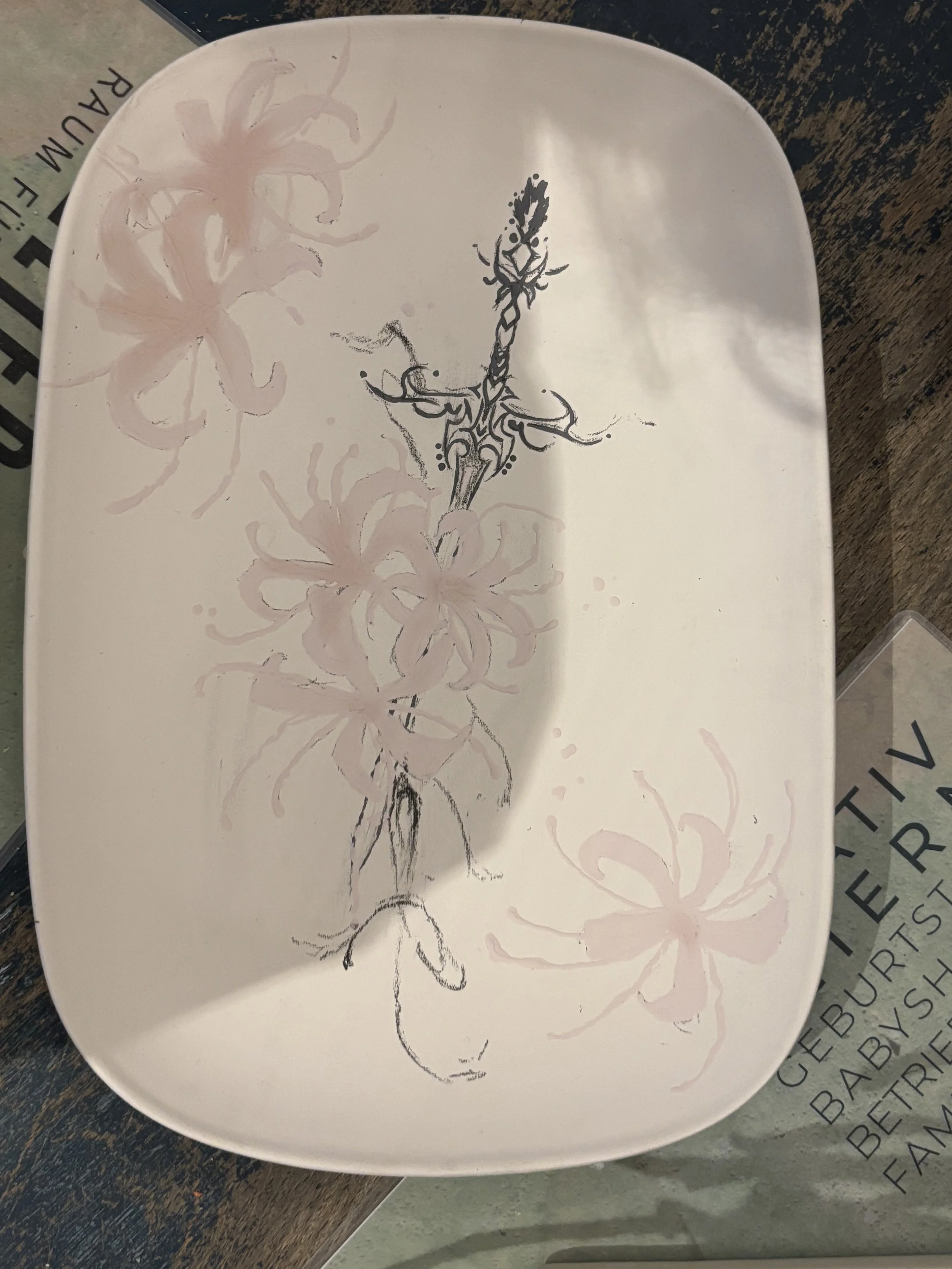 "There will always be beauty in death" - This prompt and the design are inspired by the spider lily, which symbolizes death, finality and the afterlife. My inspiration for this was heavily influenced by the game Silent Hill f. 