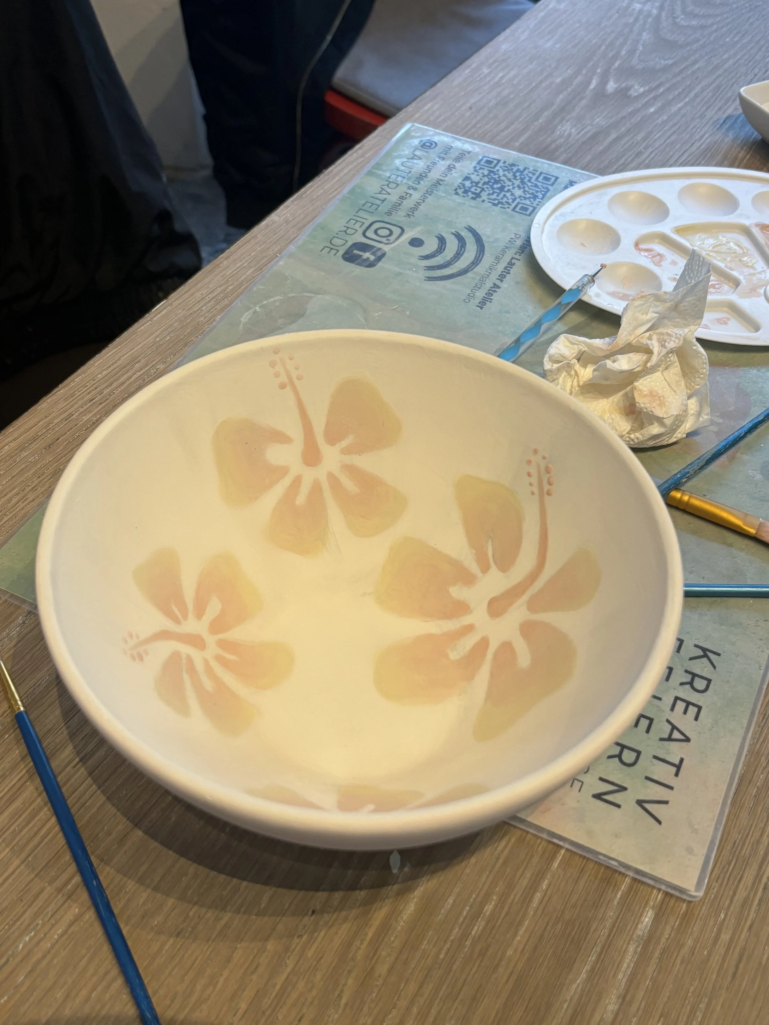 "Exotic Hibiscus" - I painted it as a gift for my sister, since these are her favorite flowers.  At that time, she was moving into her own place for the first time and it was only when she was gone that I realized that I had lost my most beloved room