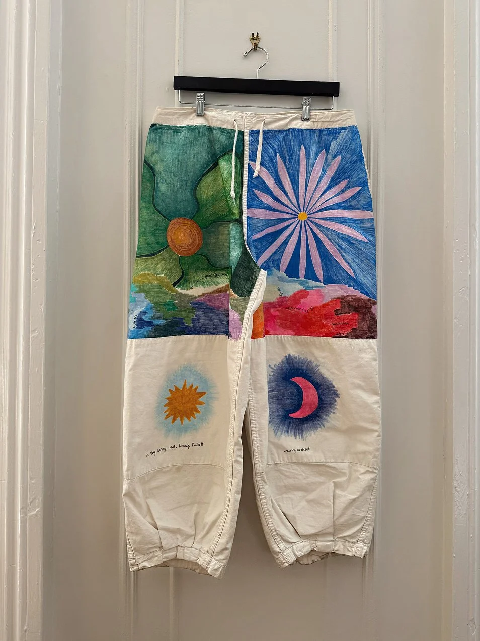 Flower, Moon, Sun, Hill Pants