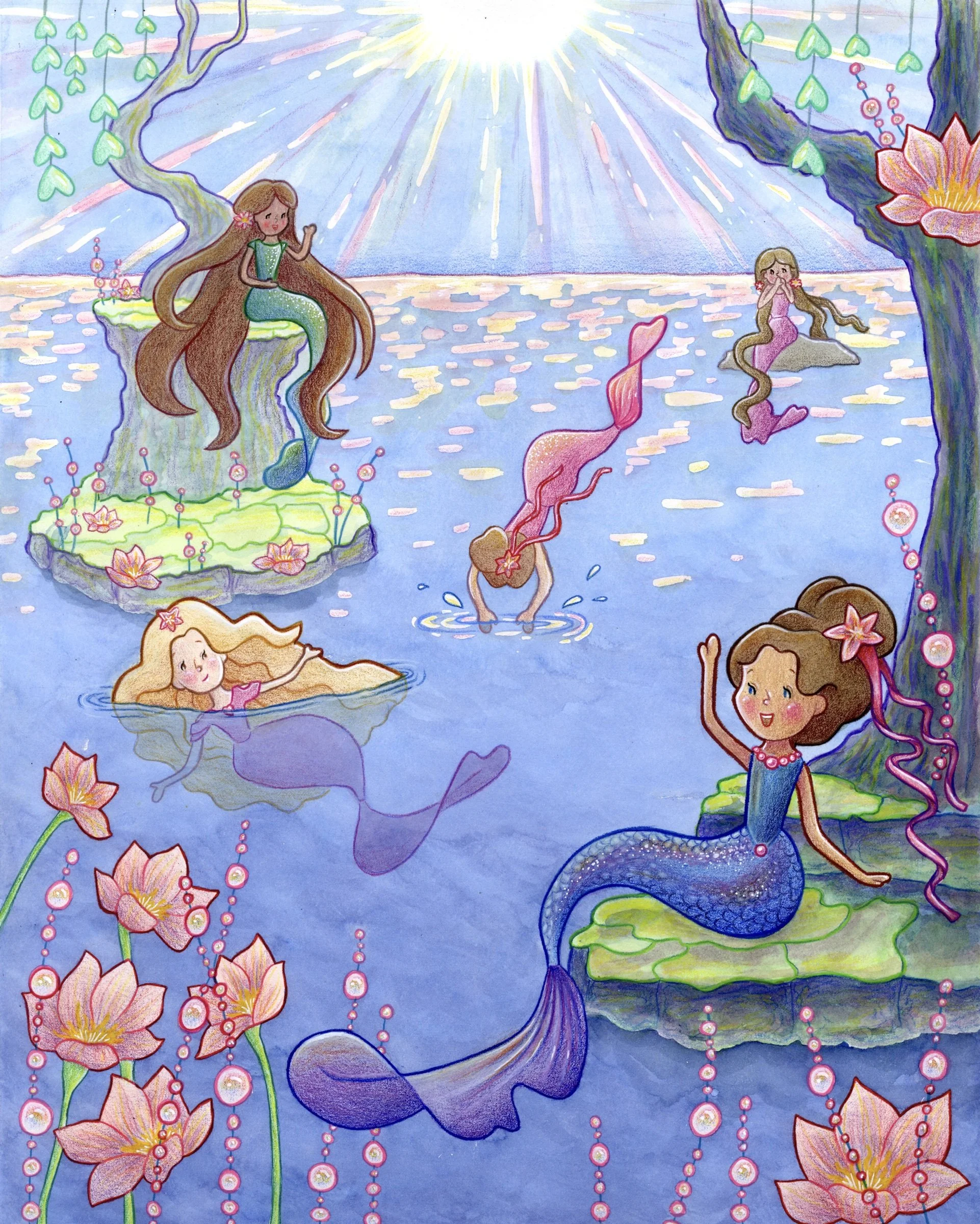 Mermaids Art Print