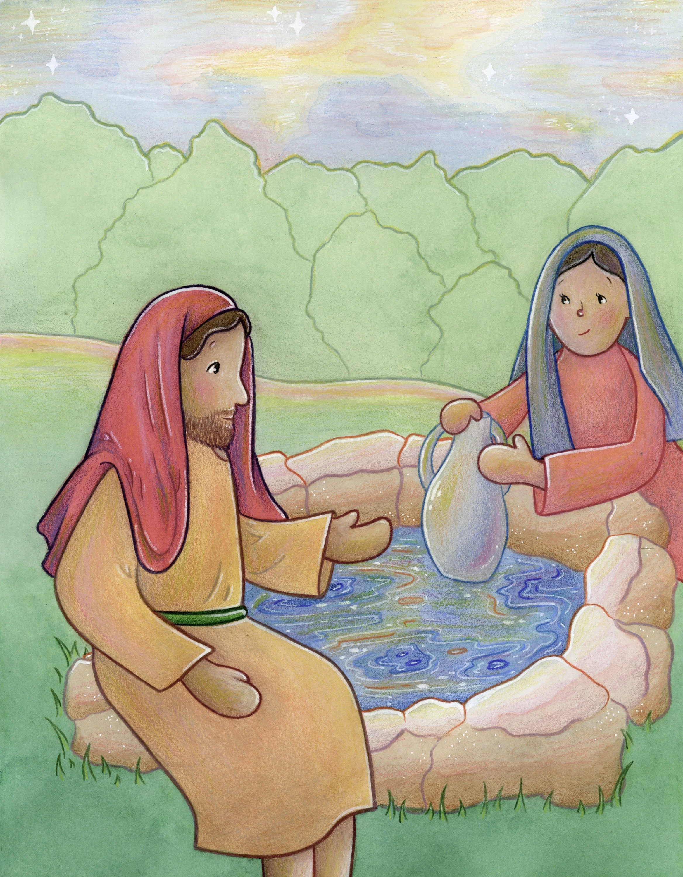 Jesus at the Well Art Print