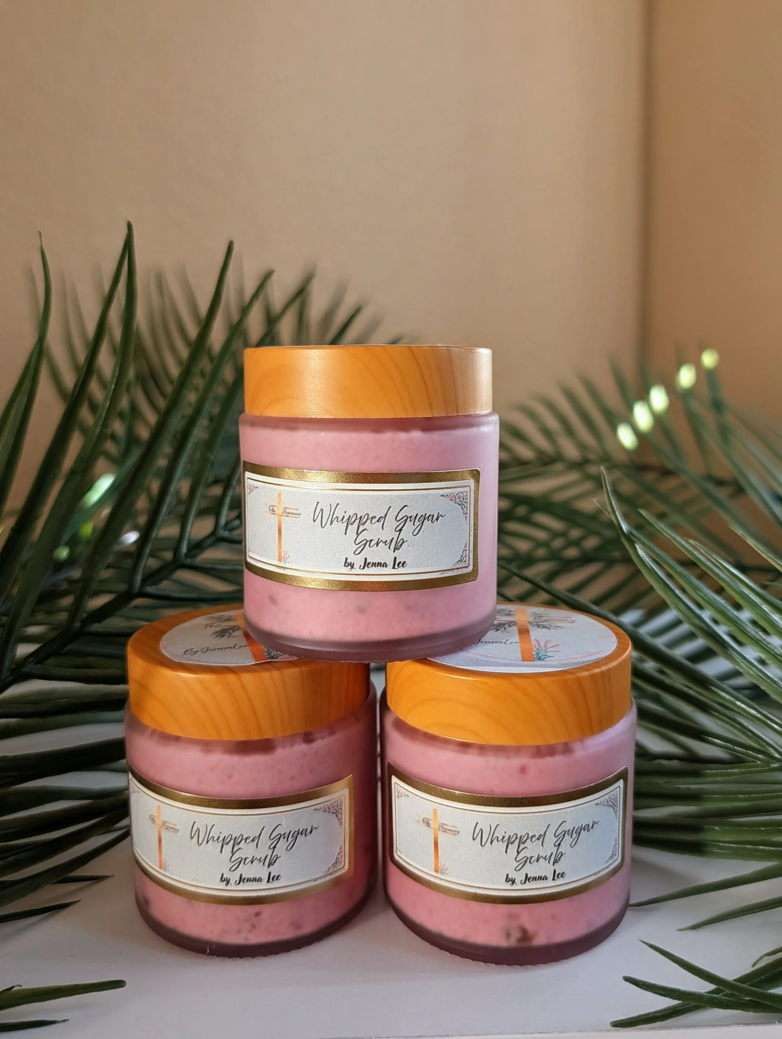 Whipped rose sugar scrub