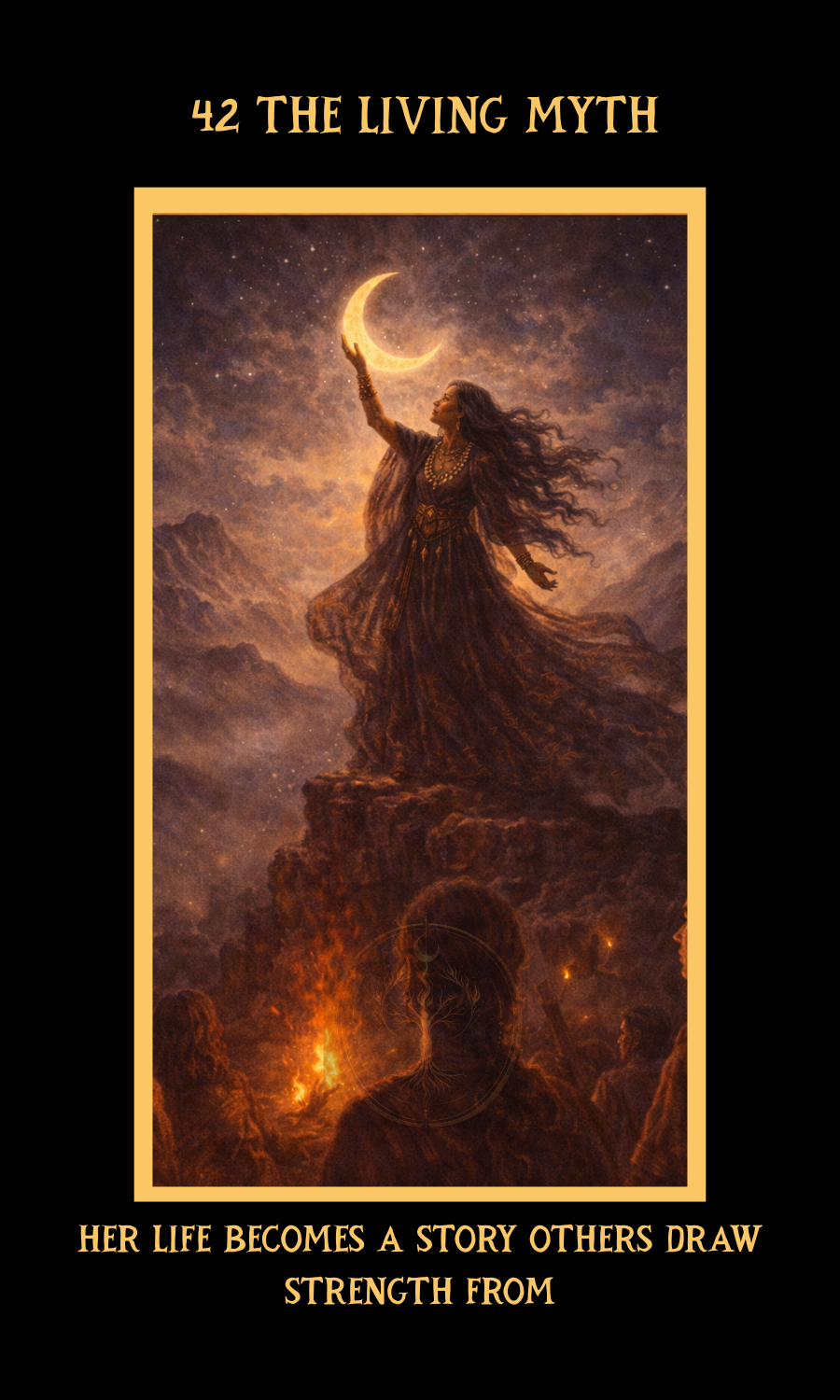 Dangerous Woman Oracle card 42, The Living Myth