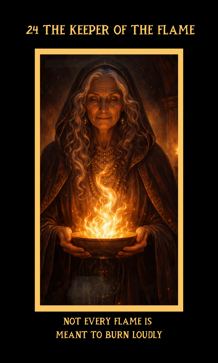 Dangerous Woman Oracle card 24, The Keeper of the Flame