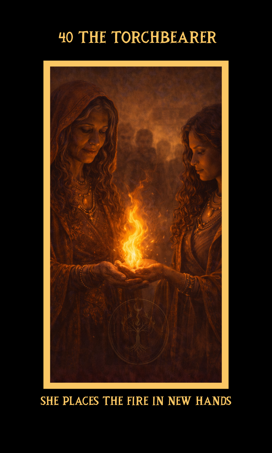 Dangerous Woman Oracle card 40, The Torchbearer