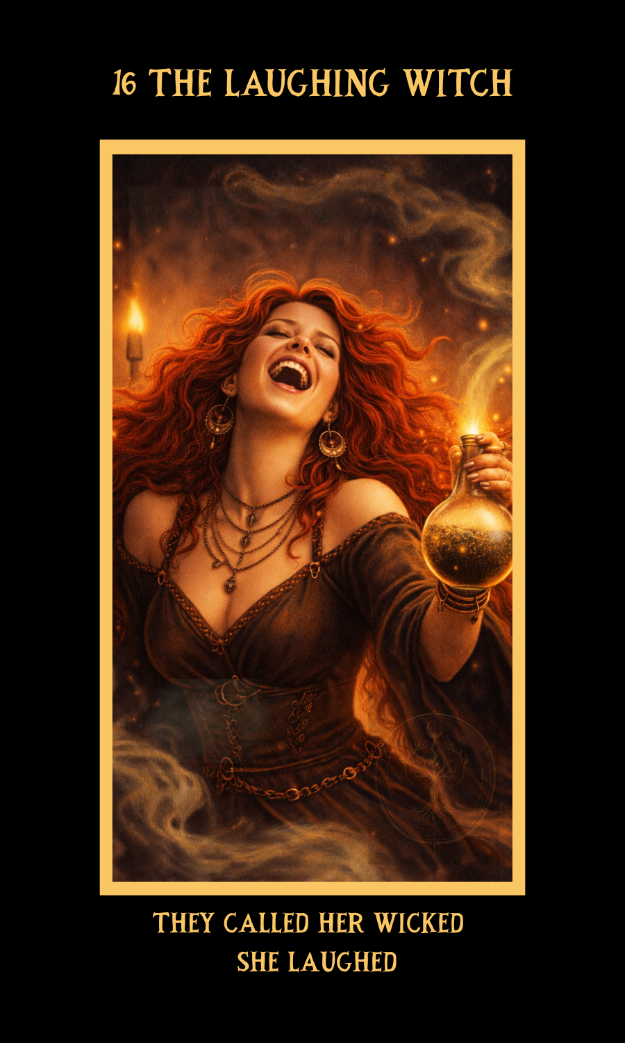 Dangerous Woman Oracle card 16, The Laughing Witch