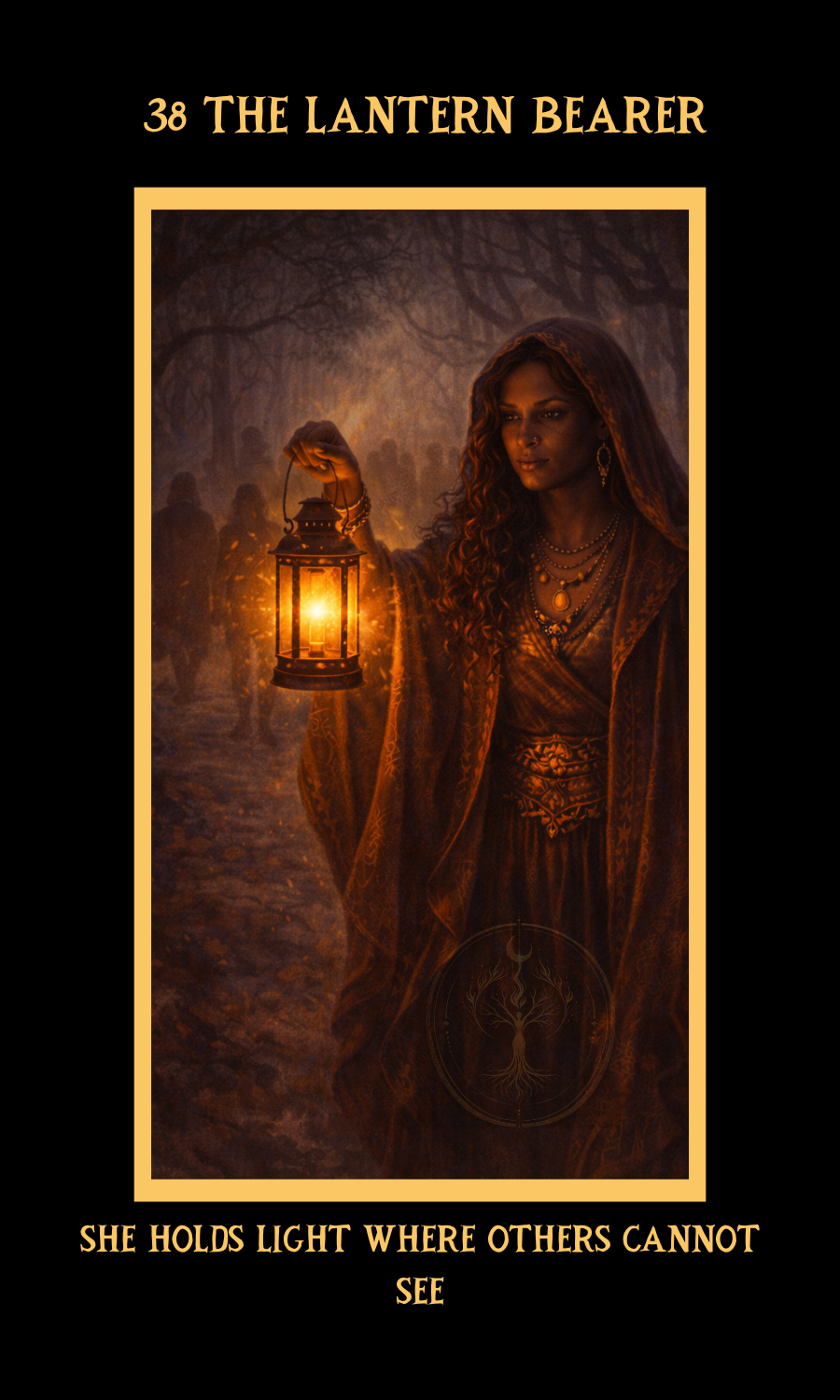 Dangerous Woman Oracle card 38, The Lantern Bearer