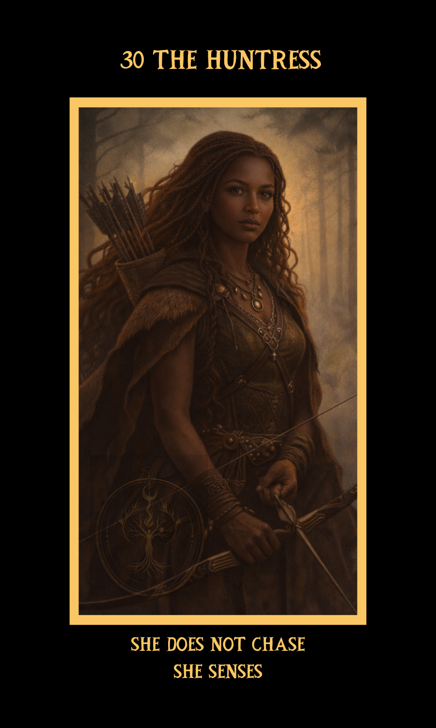 Dangerous Woman Oracle card 30, The Huntress