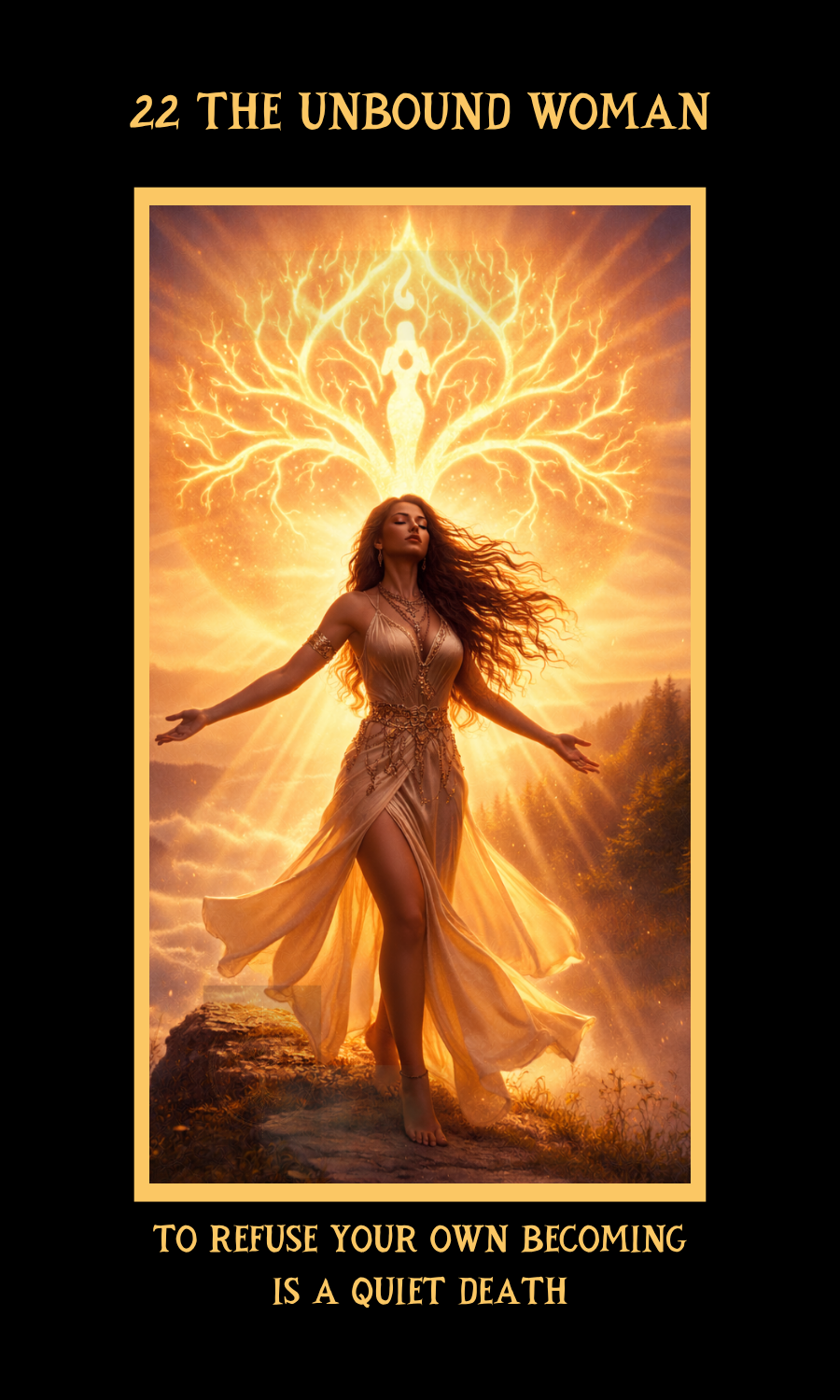 Dangerous Woman Oracle card 22, The Unbound Woman