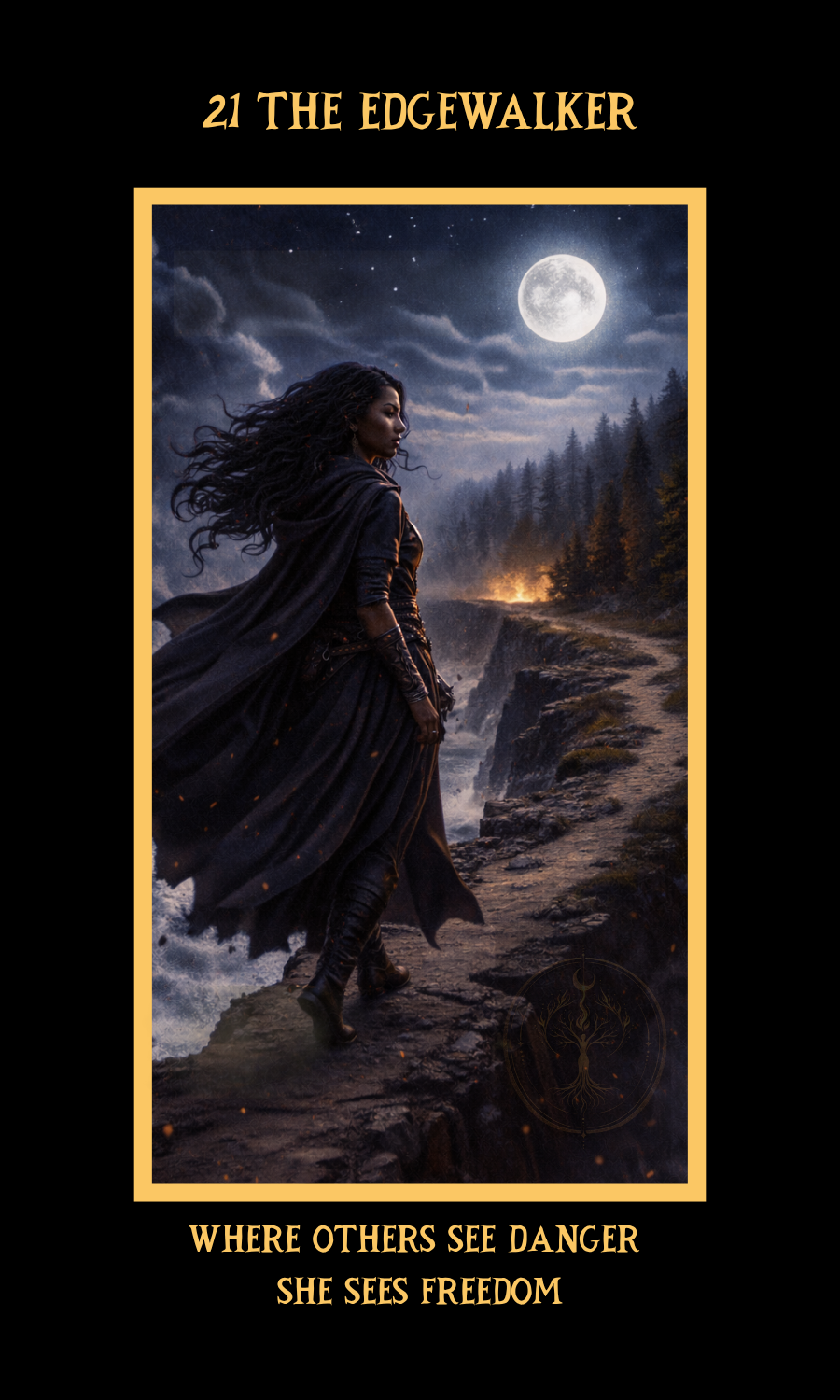 Dangerous Woman Oracle card 21, The Edgewalker
