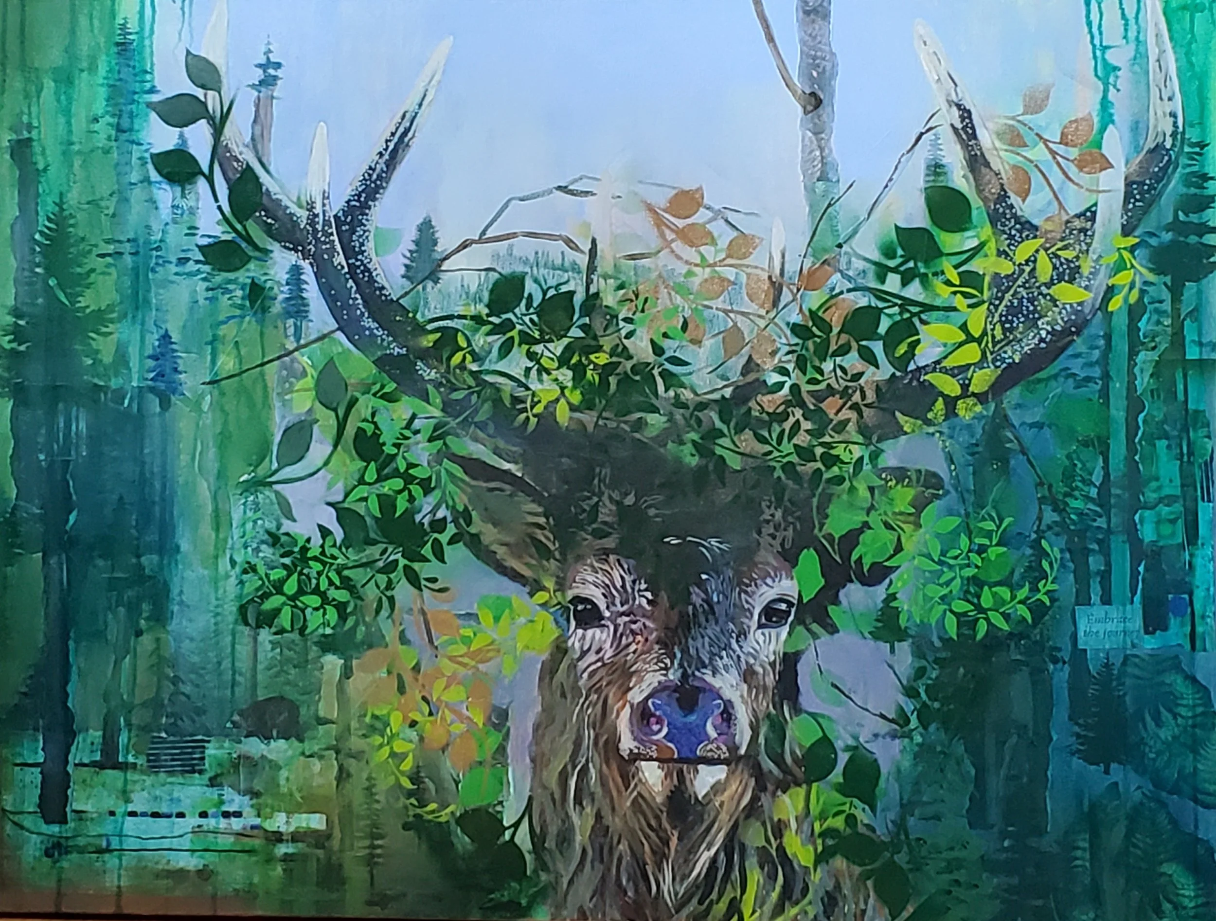 The Explorers Path: Manifesting Wilderness, 30x40, Mixed Media