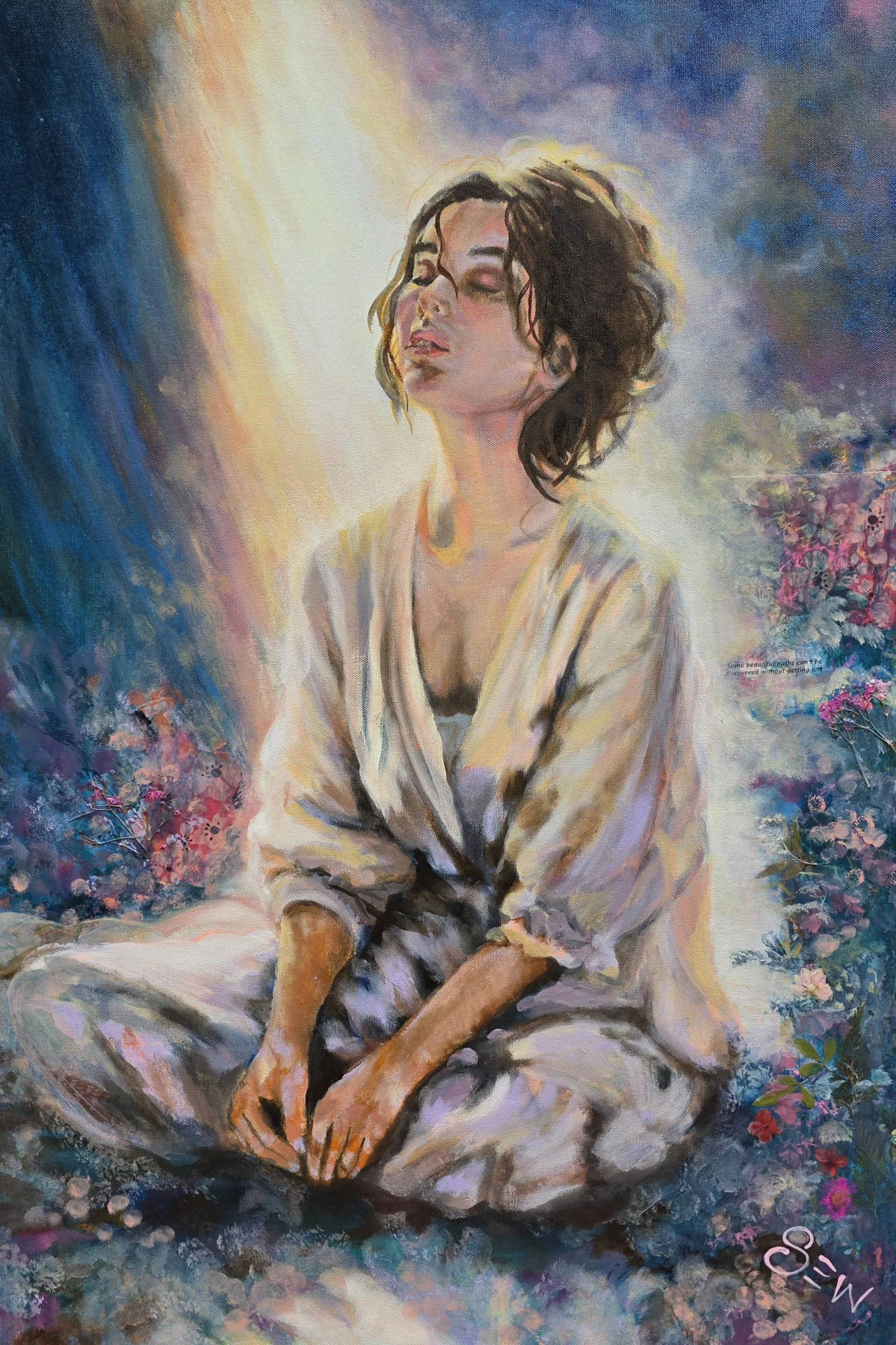 The Quiet Becoming   
36x24x1.5       Mixed media/oils
