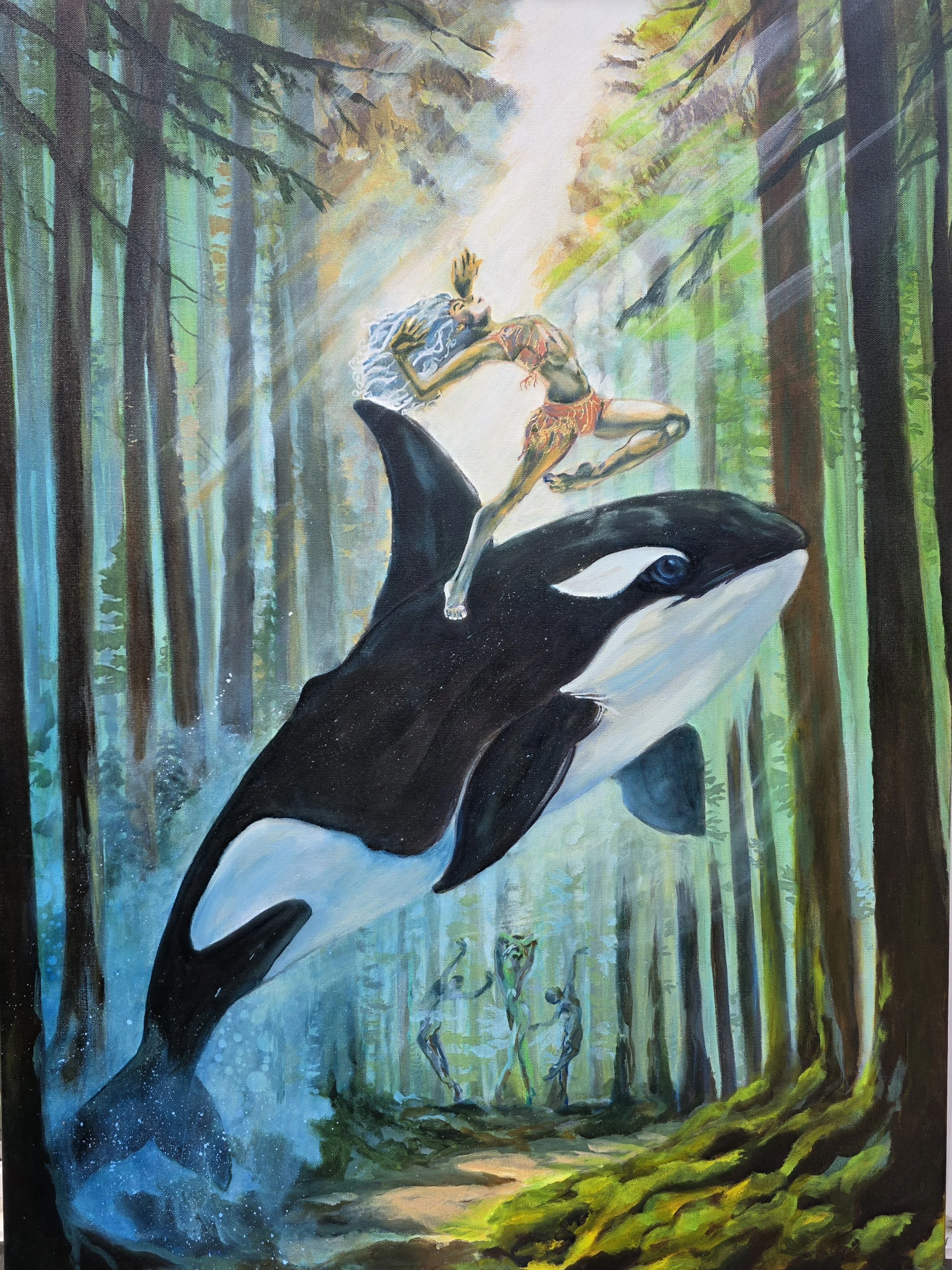 Where Water Becomes Sky
40x30x1.5      Mixed media/oils