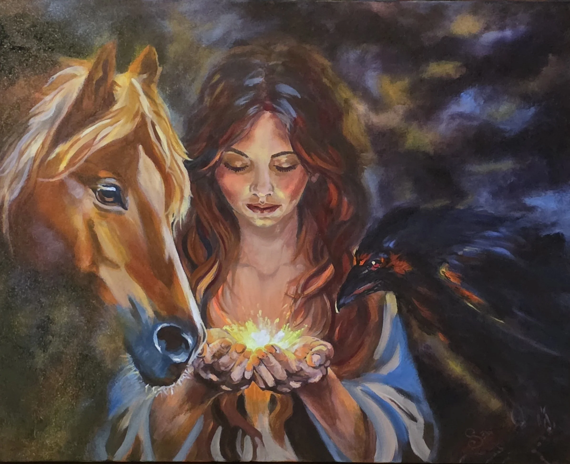 Knowing    24x30x1.5  Mixed-media/oils