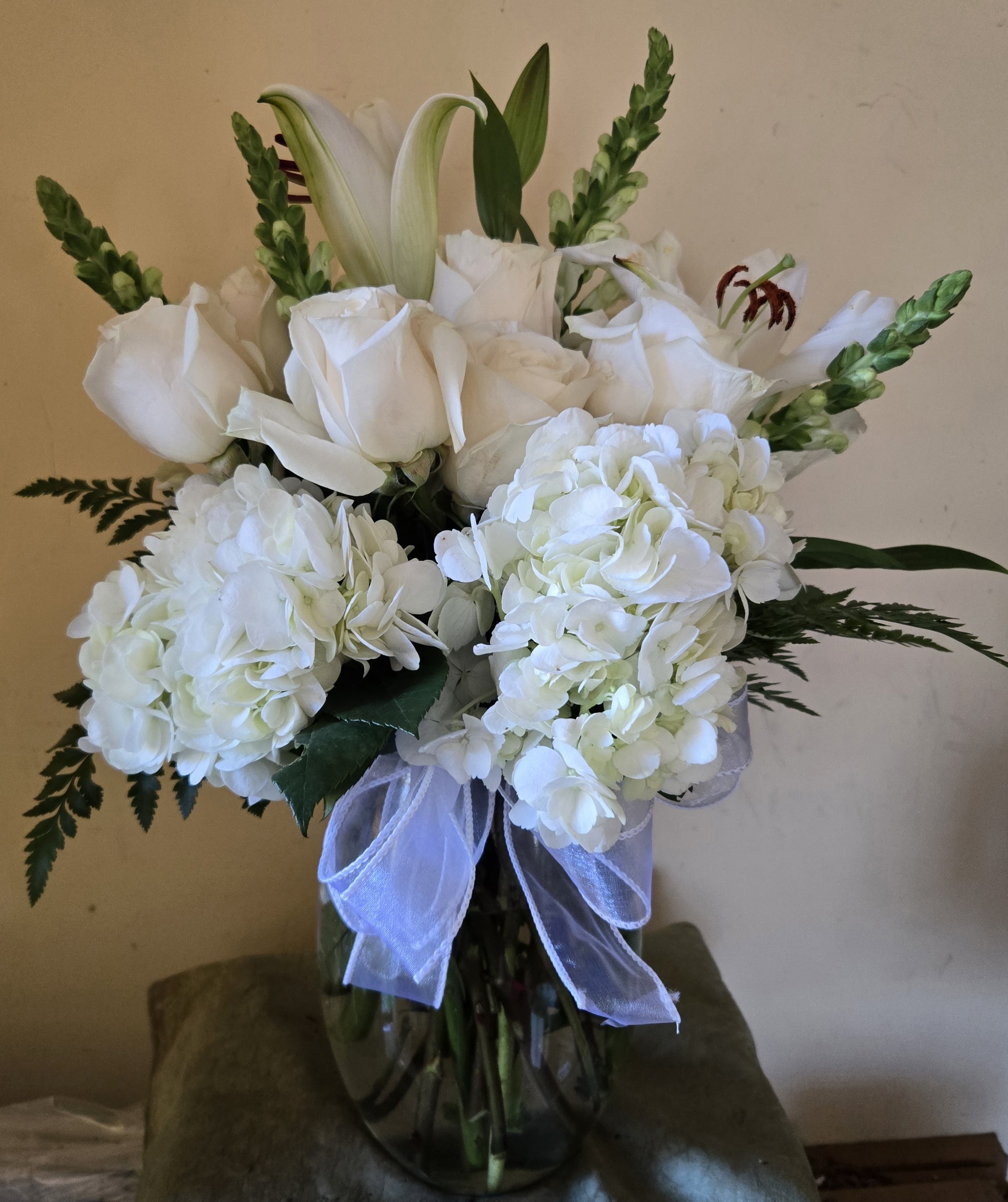 Classic White Fresh Floral Arrangement