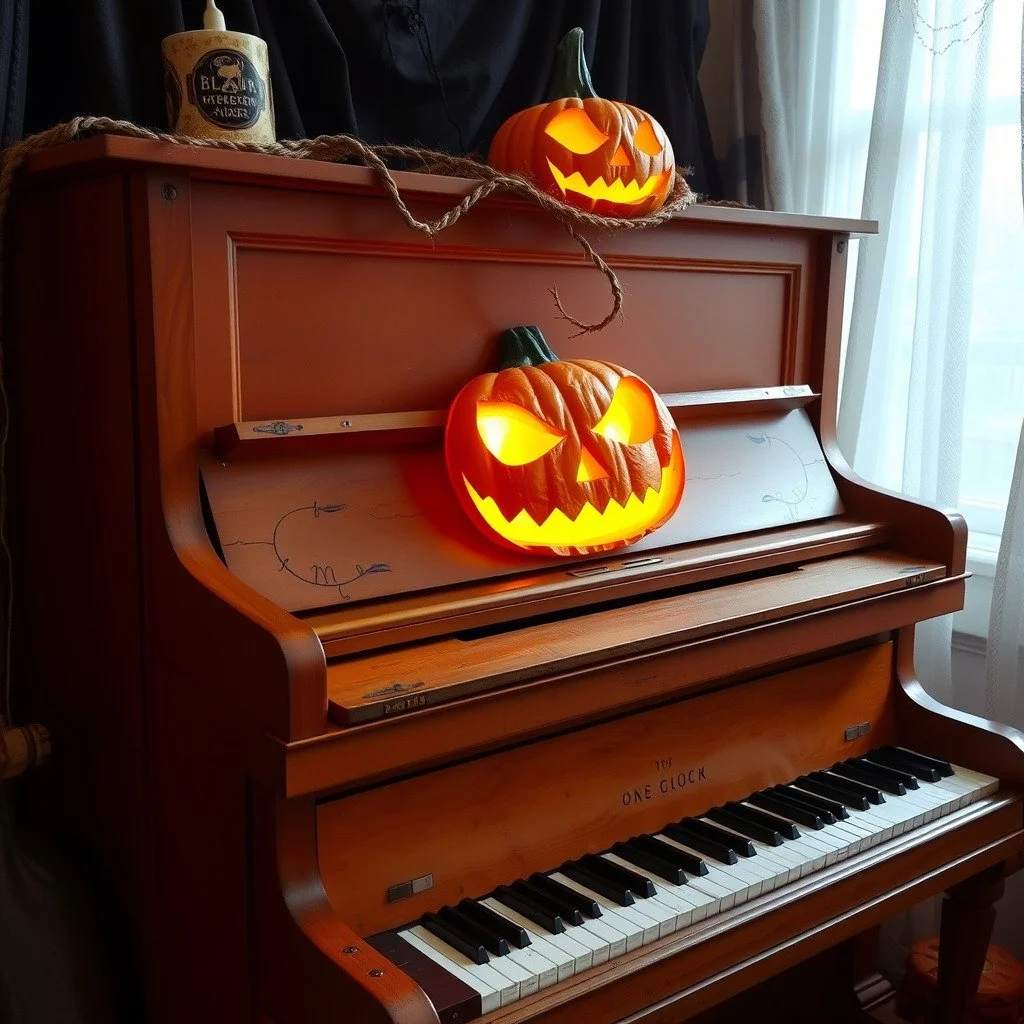 Easy Halloween Piano Music (2 Songs in C Position)