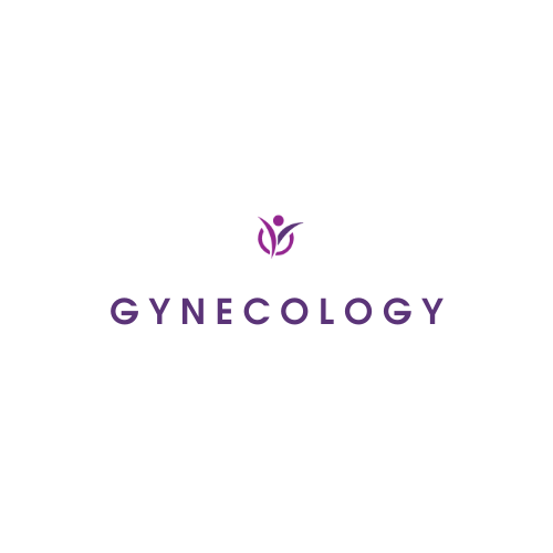 Logo with a stylized purple icon above the word "GYNECOLOGY" in purple capital letters.