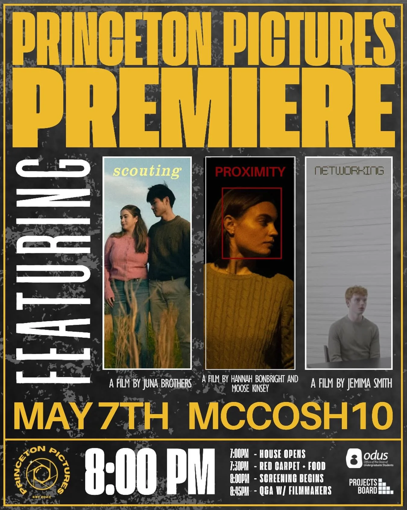 PRINCETON PICTURES SPRING 2026 PREMIERE ‼️‼️

🍿Thursday May 7th at 8pm in McCosh 10🍿

You won&rsquo;t want to miss this🎥🎬🎞️