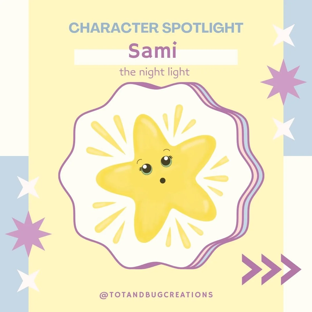 Get to know 🌟 SAMI 🌟  from Sami&rsquo;s Bright Responsibility! Available for pre-order at [ totandbugcreations.com ] 

#kidlit #childrensbooks #characterillustration #childrensbook #mom