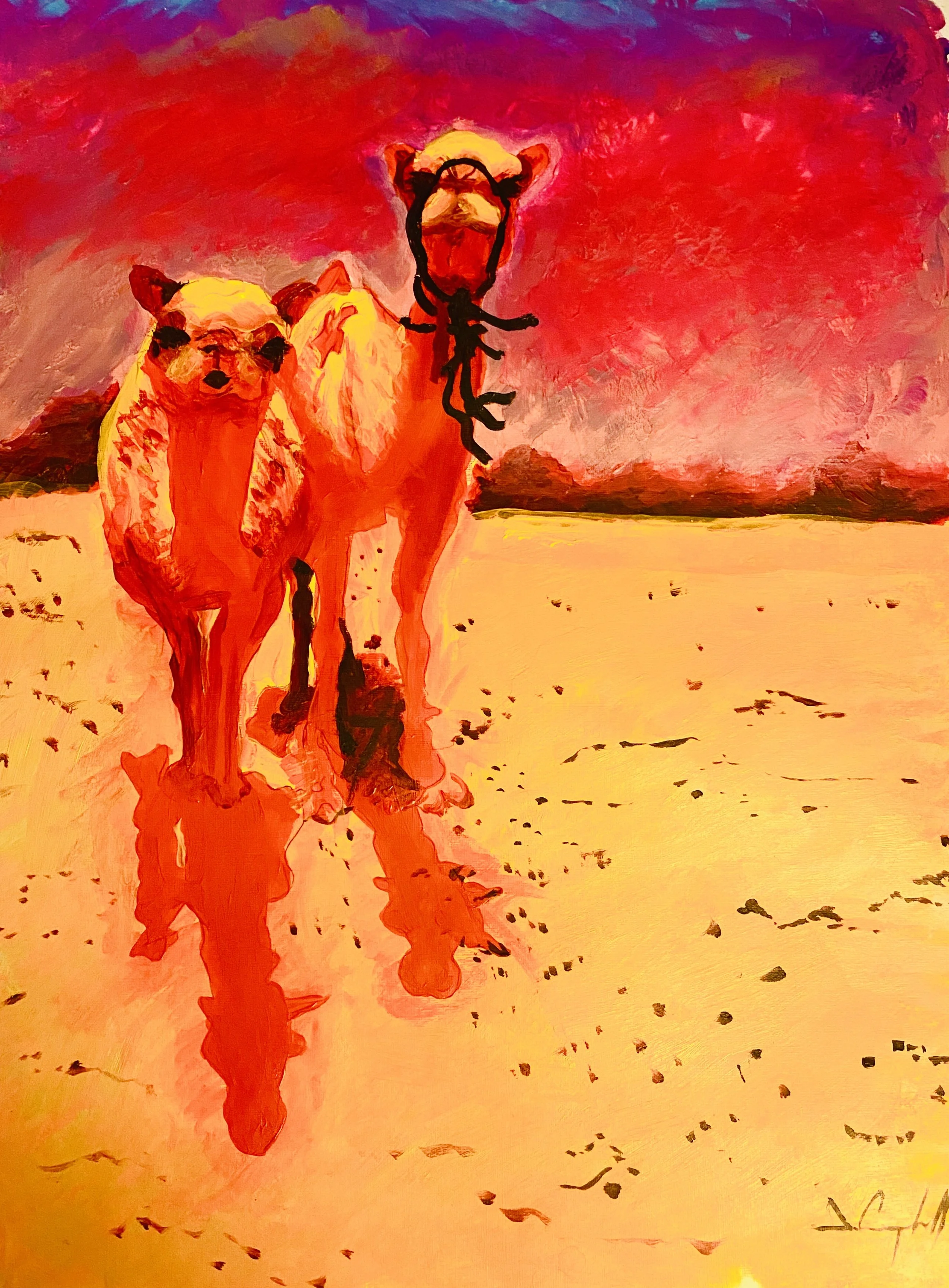 "For Saif" 2019, acrylic on paper