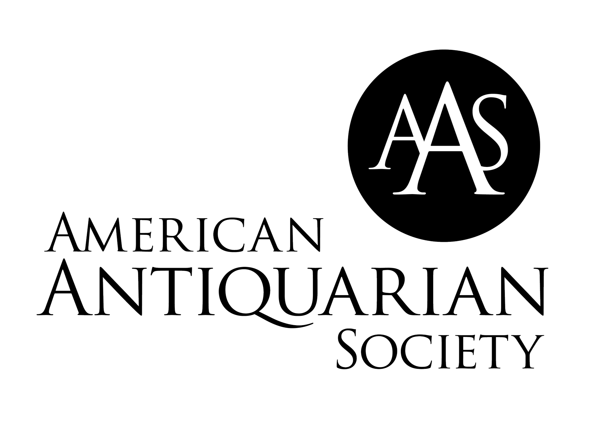 Logo of the American Antiquarian Society with stylized letters AAS and the organization's name.