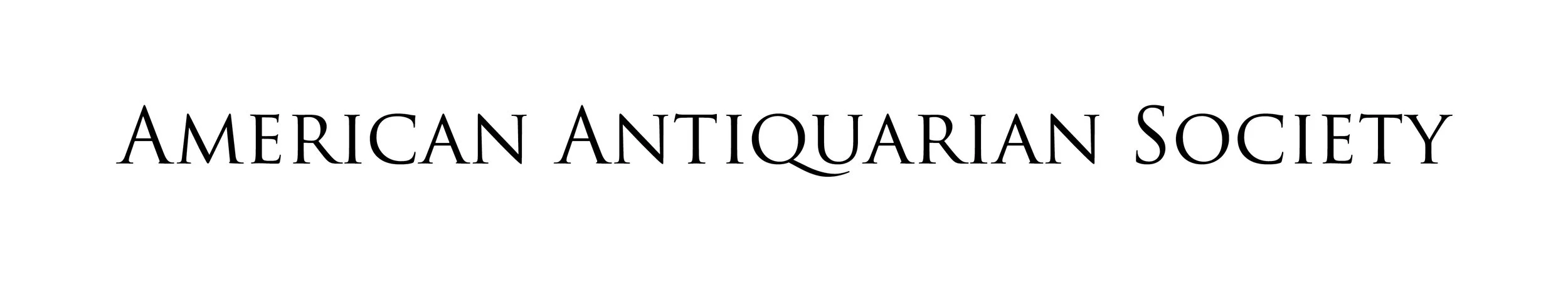 Logo of the American Antiquarian Society in black text on a white background.