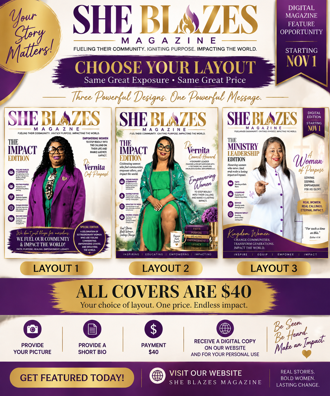 She Blazes Magazine Digital Feature Service