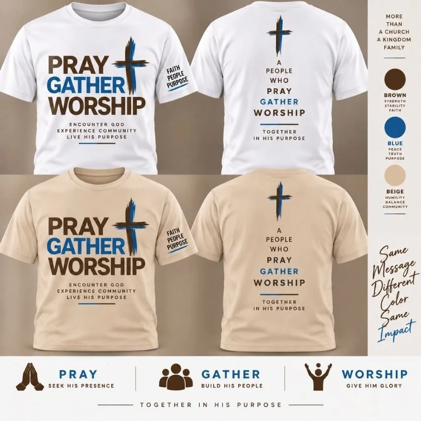 Pray-Gather-Worship Faith T-Shirt