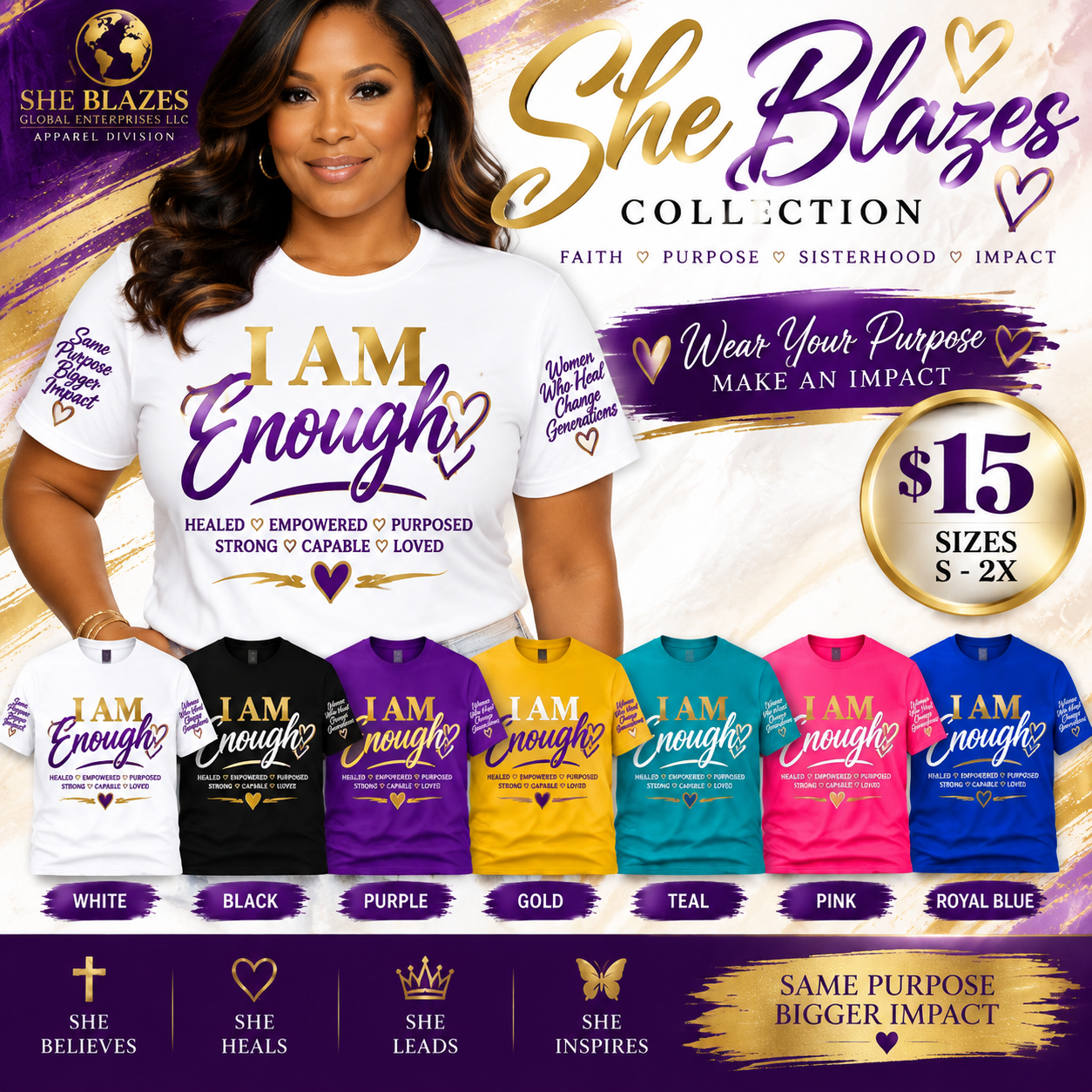 "I Am Enough" Empowerment Tee
